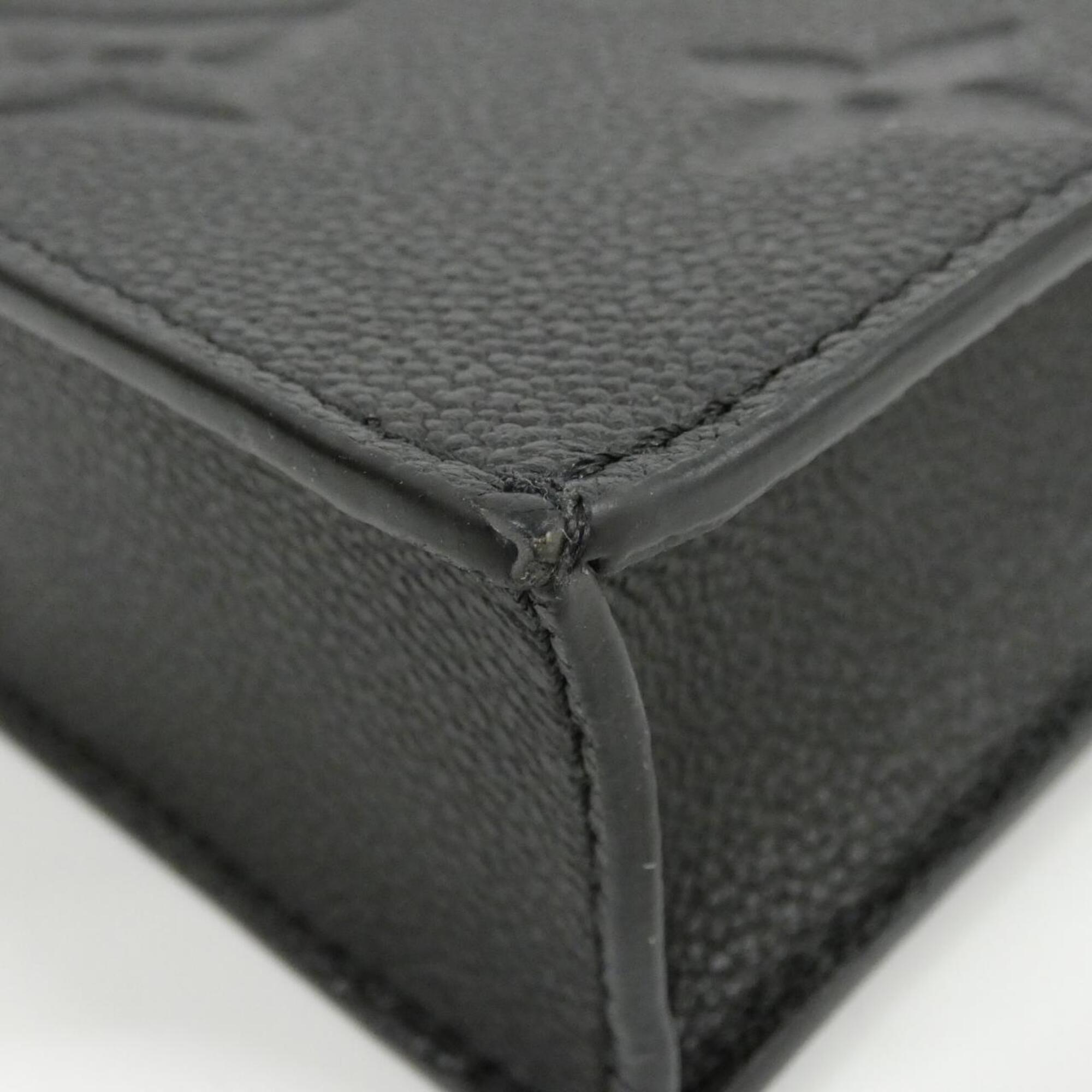 Louis Vuitton Black Leather Handbag (Pre-Owned)