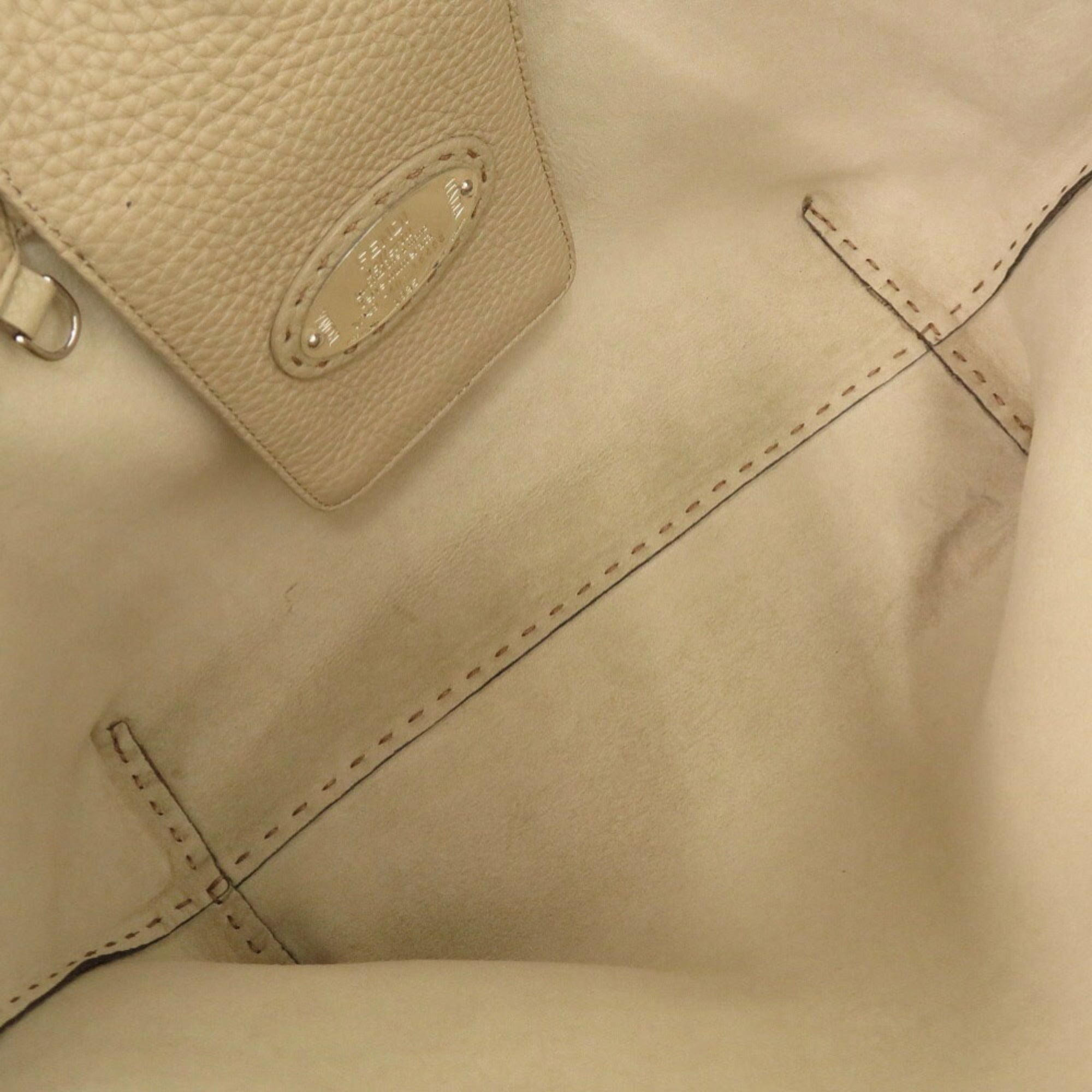 Fendi Selleria Brown Leather Handbag Tote Bag (Pre-Owned)