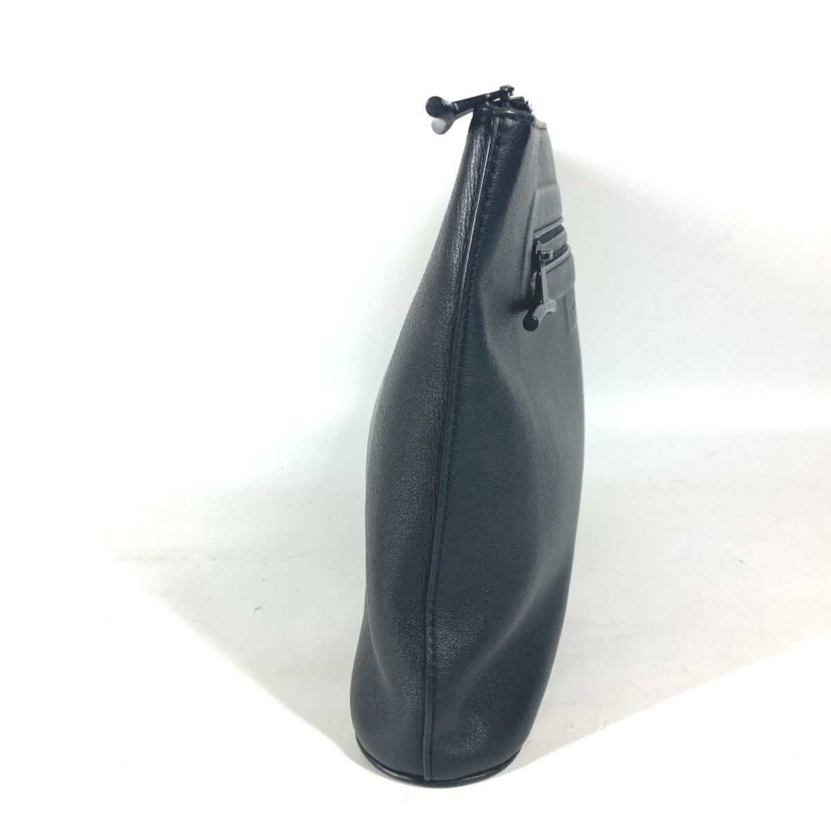 Louis Vuitton Black Leather Clutch Bag Pochette Pouch (Pre-Owned)