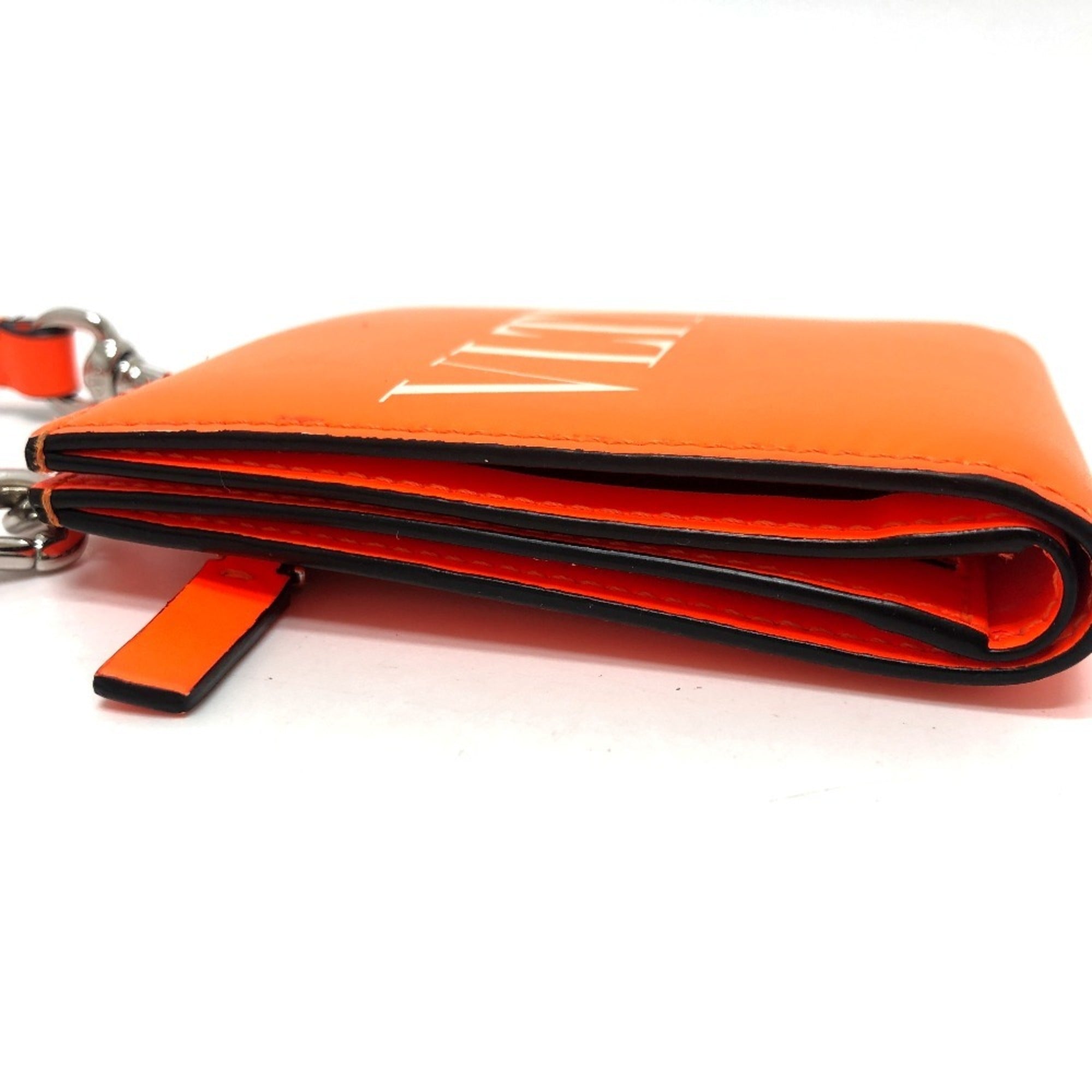 Valentino Orange Leather Wallet (Bi-Fold) (Pre-Owned)