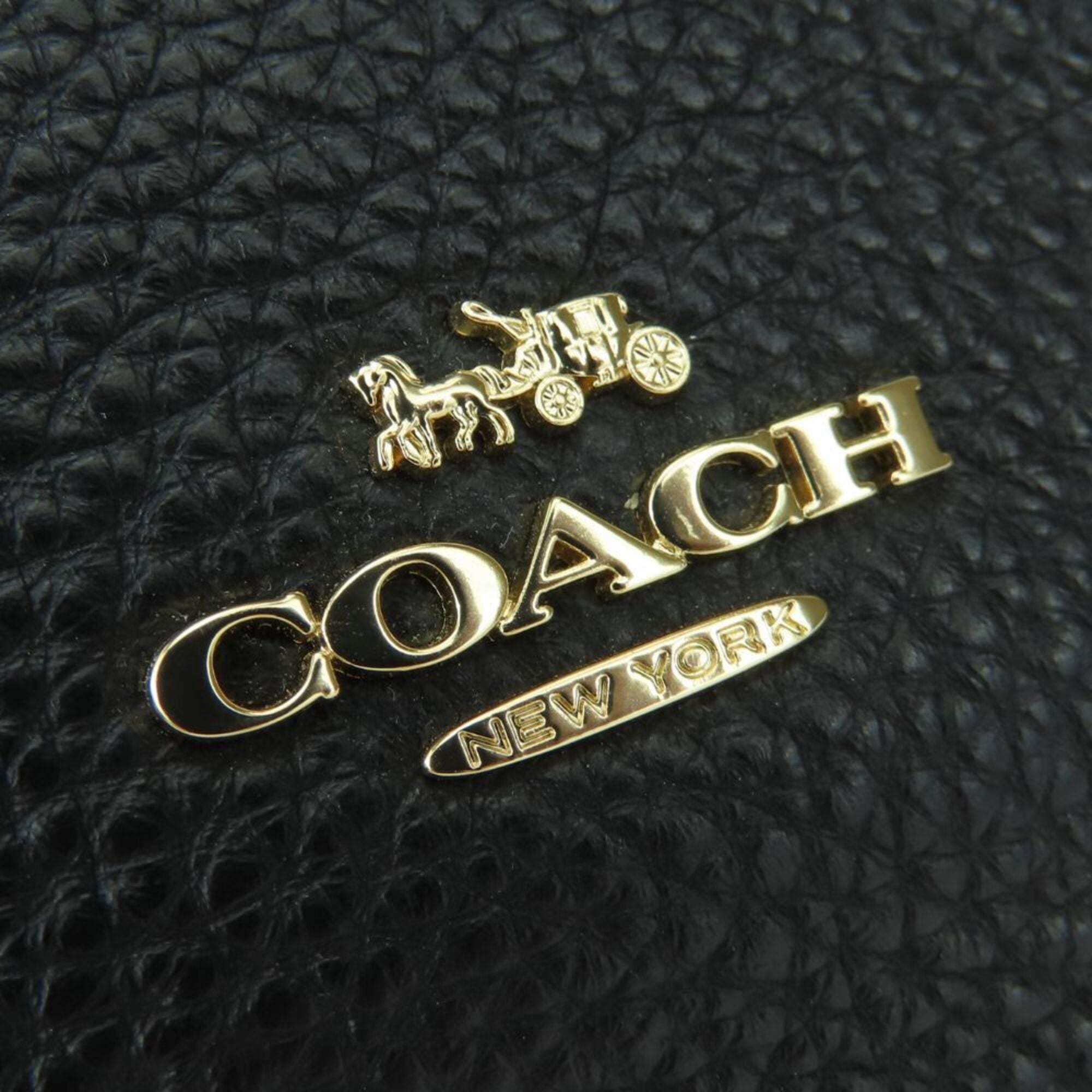 Coach Black Leather Tote Bag (Pre-Owned)