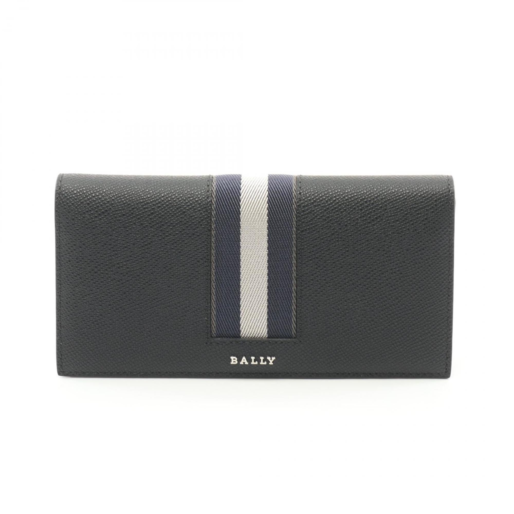 Bally Black Leather Long Wallet (Bi-Fold) (Pre-Owned)