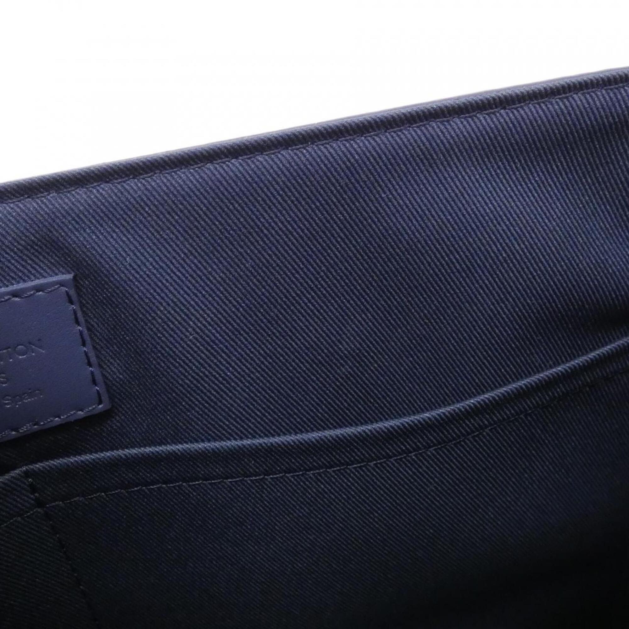 Louis Vuitton Blue Leather Shoulder Bag (Pre-Owned)