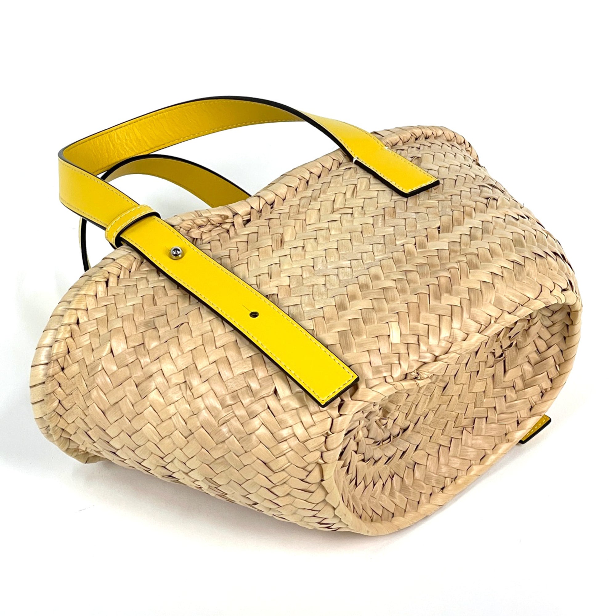 Loewe Yellow Leather Basket Tote Bag (Pre-Owned)