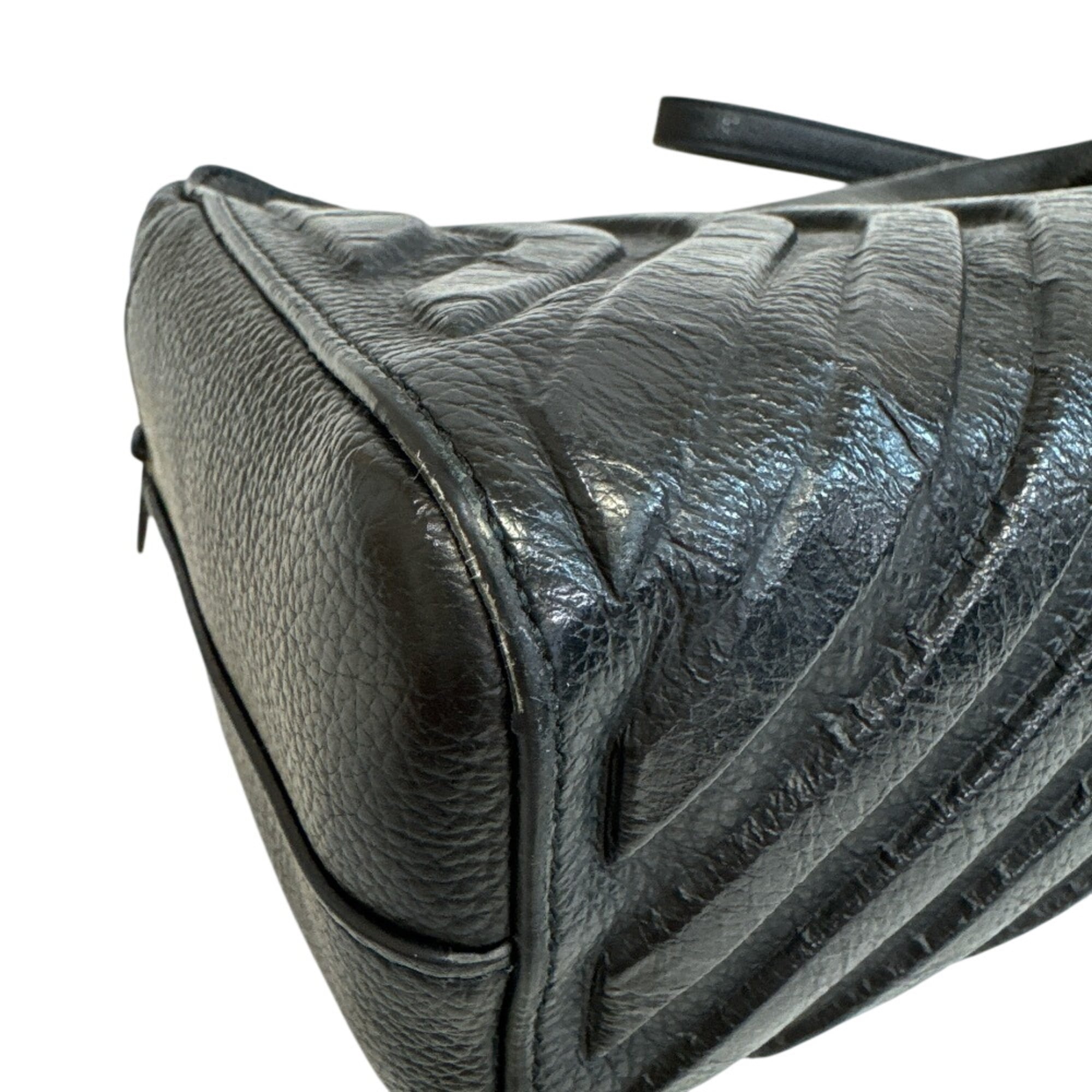 Balenciaga Black Leather Clutch Bag Pouch (Pre-Owned)