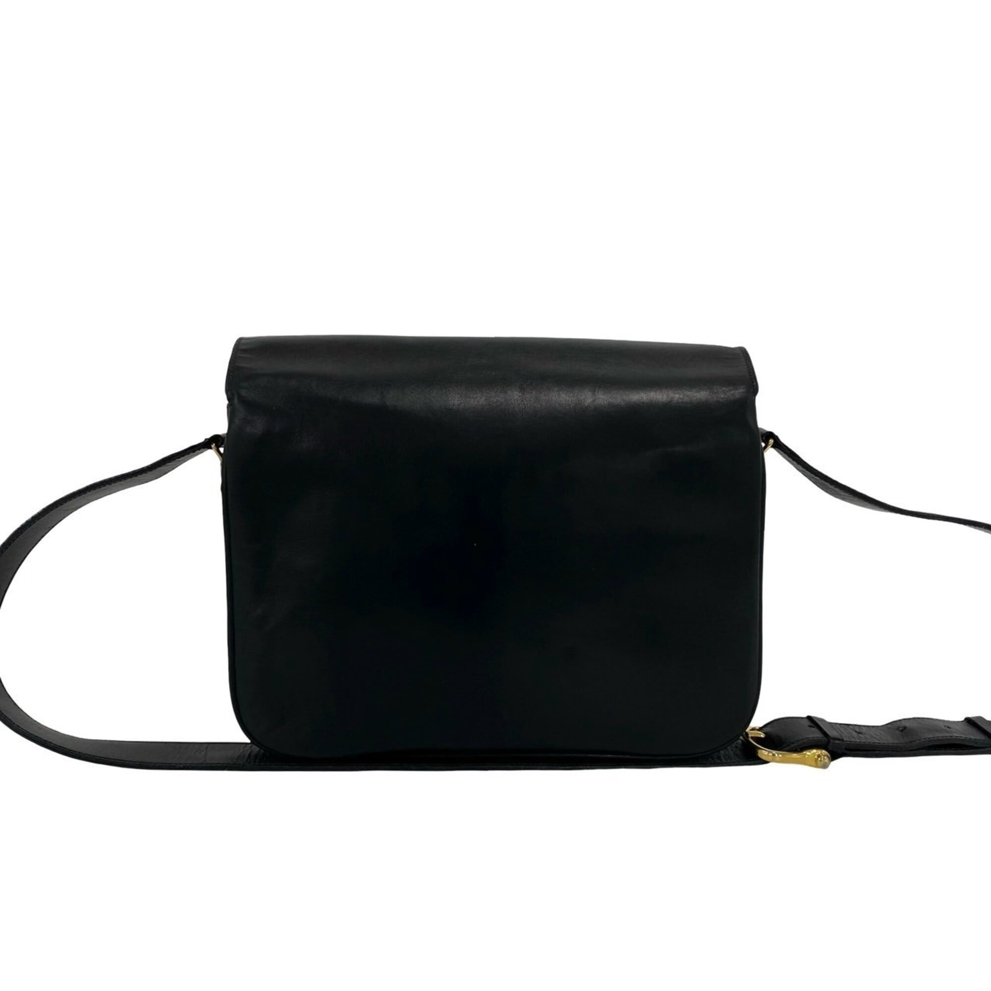 Celine Black Leather Pochette Shoulder Bag (Pre-Owned)