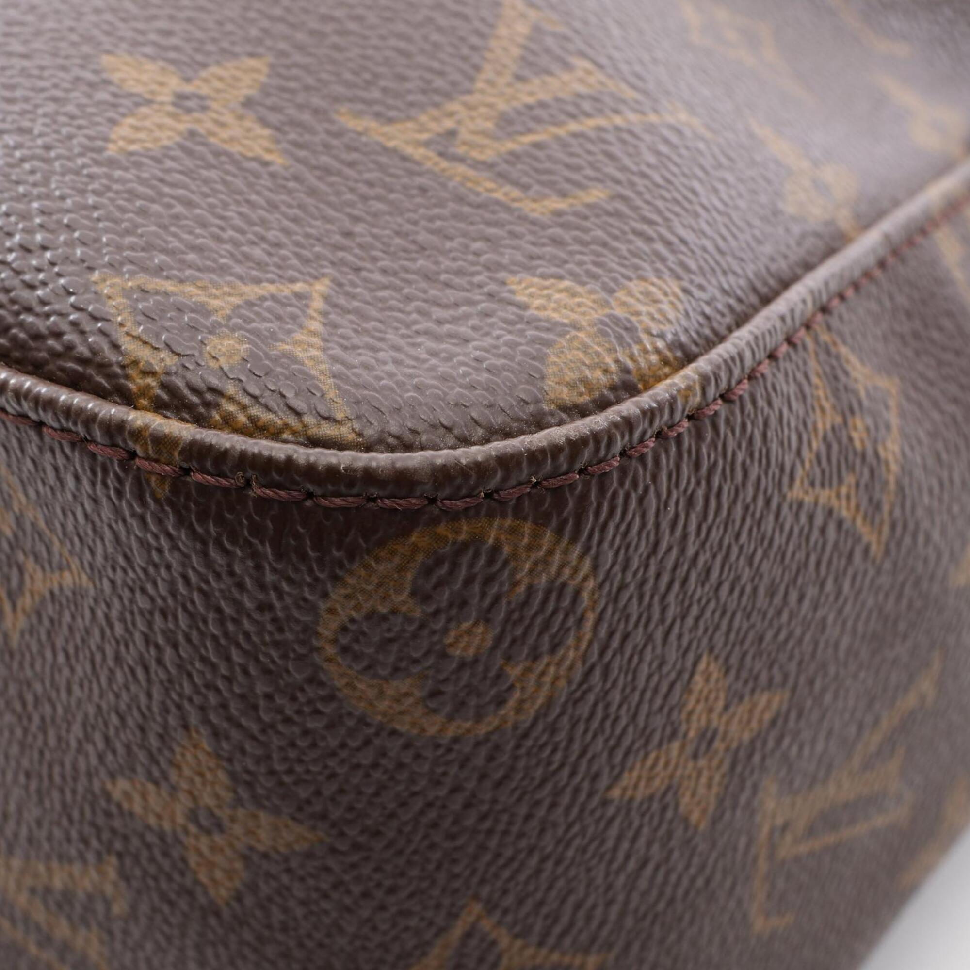 Louis Vuitton Brown Monogram Coated Canvas Leather Handbag Shoulder Bag (Pre-Owned)