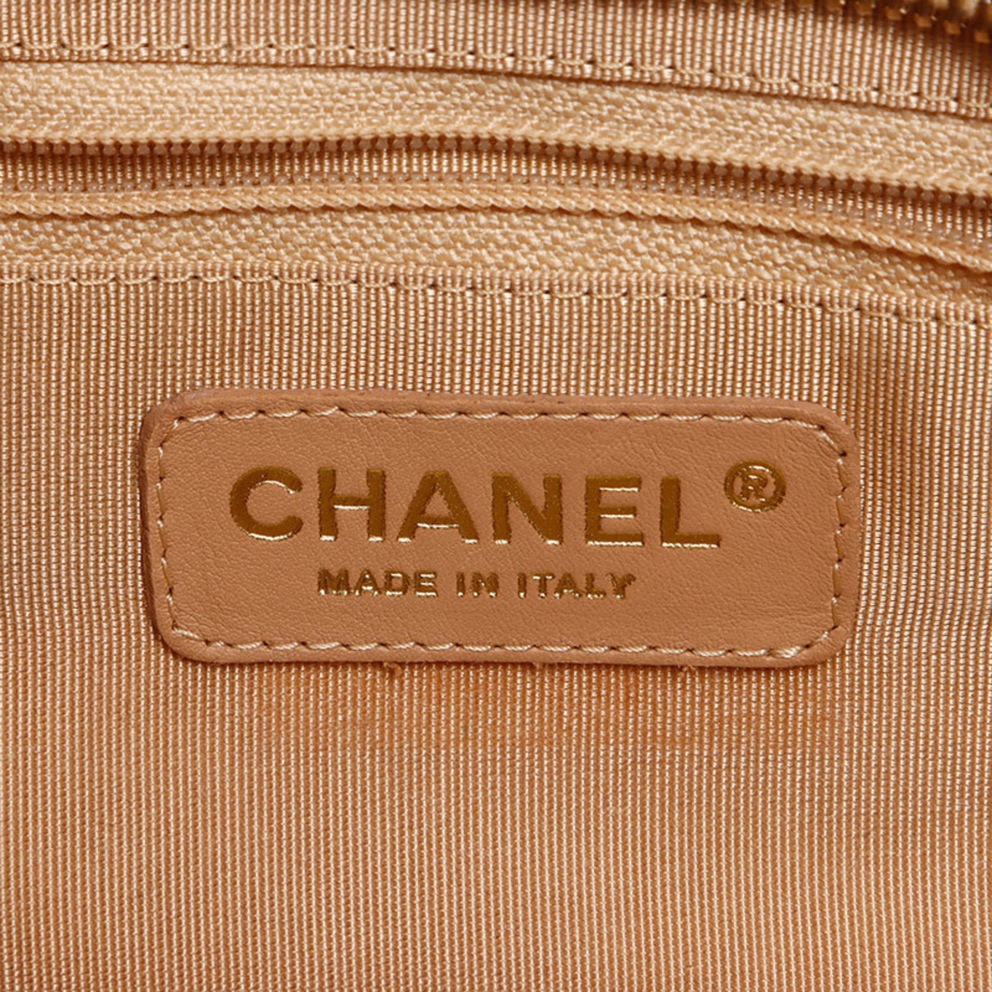 Chanel Brown Grained Calfskin Boston Bag (Pre-Owned)