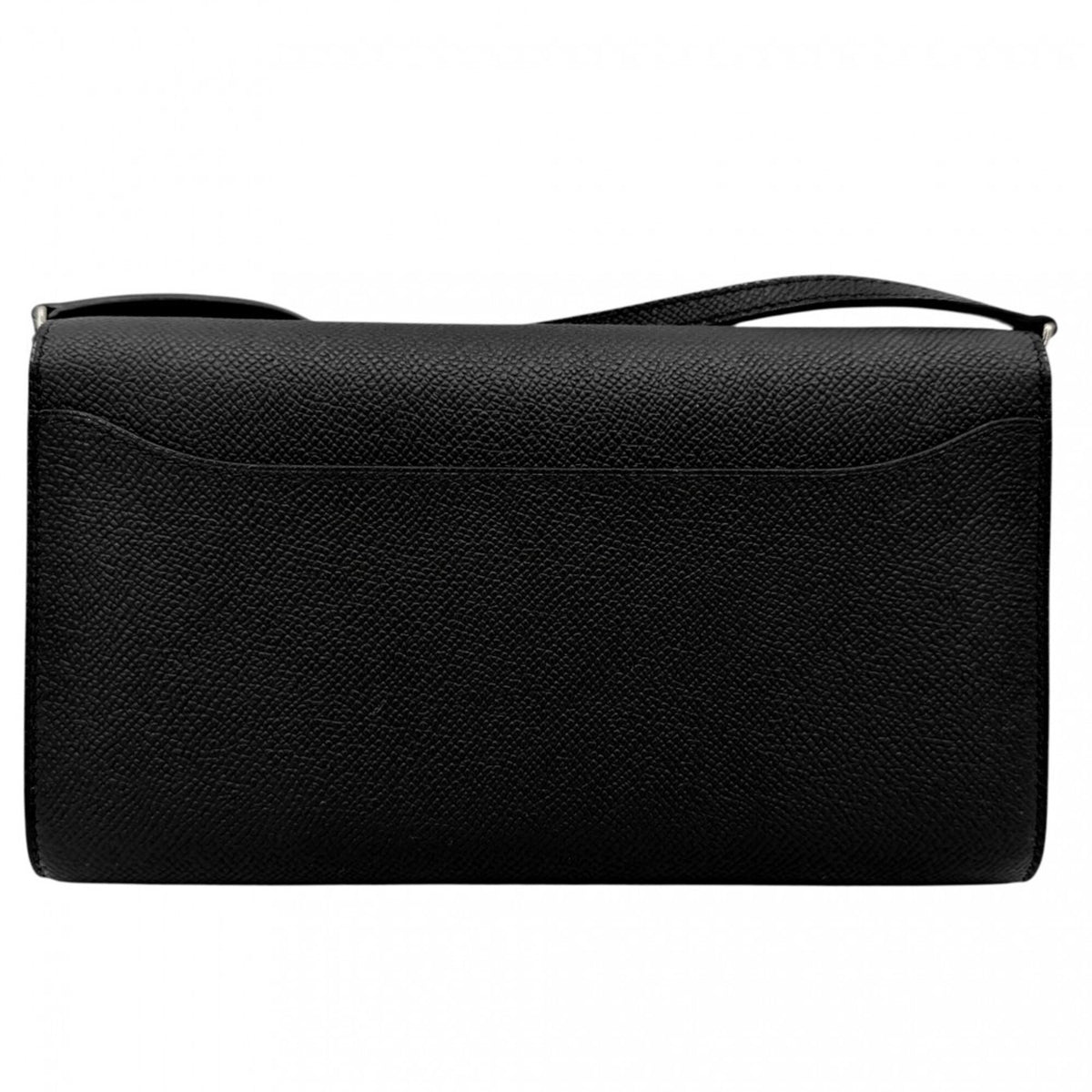 Hermes Black Epsom Leather Chain/Shoulder Wallet (Pre-Owned)