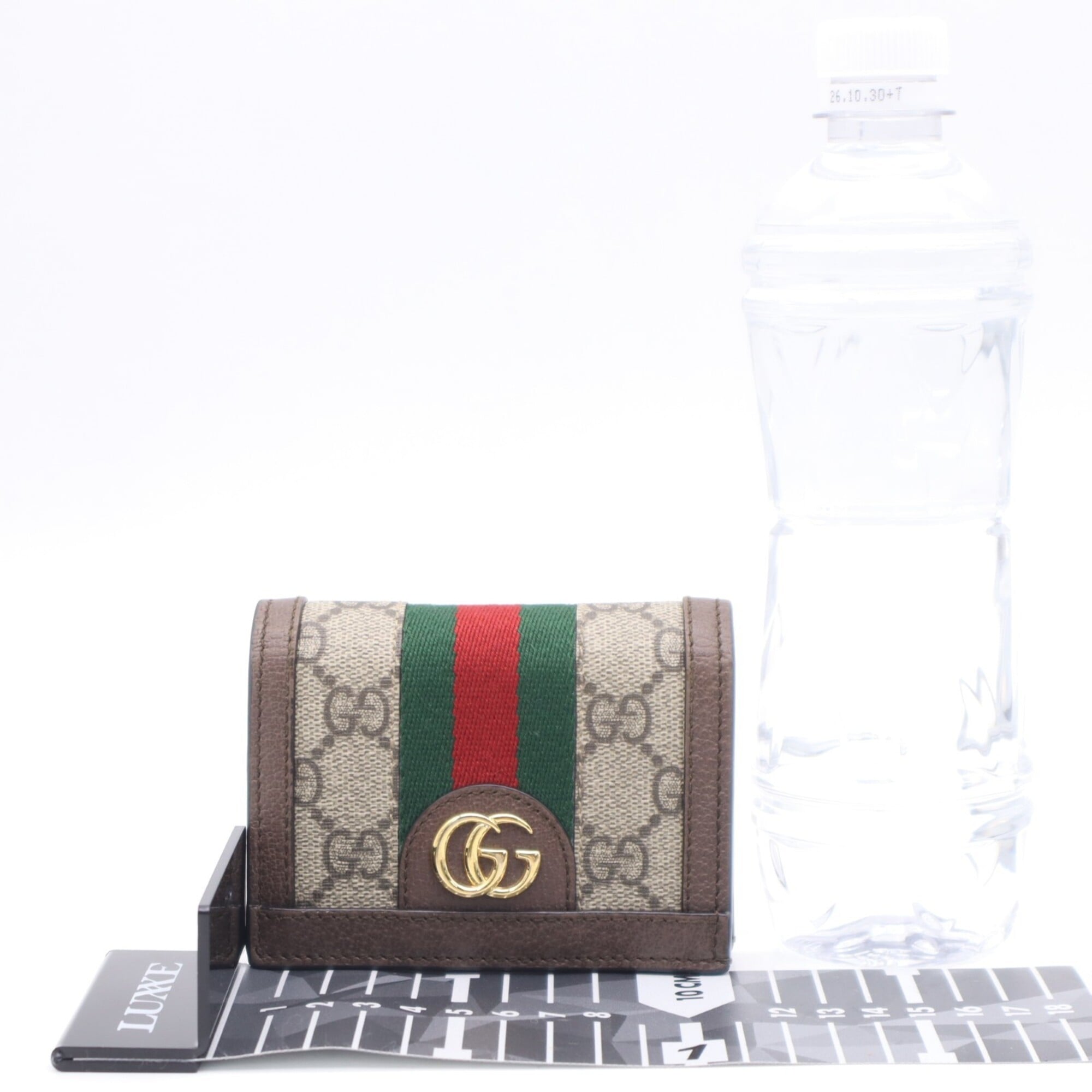 Gucci Ophidia Beige Brown Multi-Color Coated Canvas Leather Wallet (Bi-Fold) (Pre-Owned)