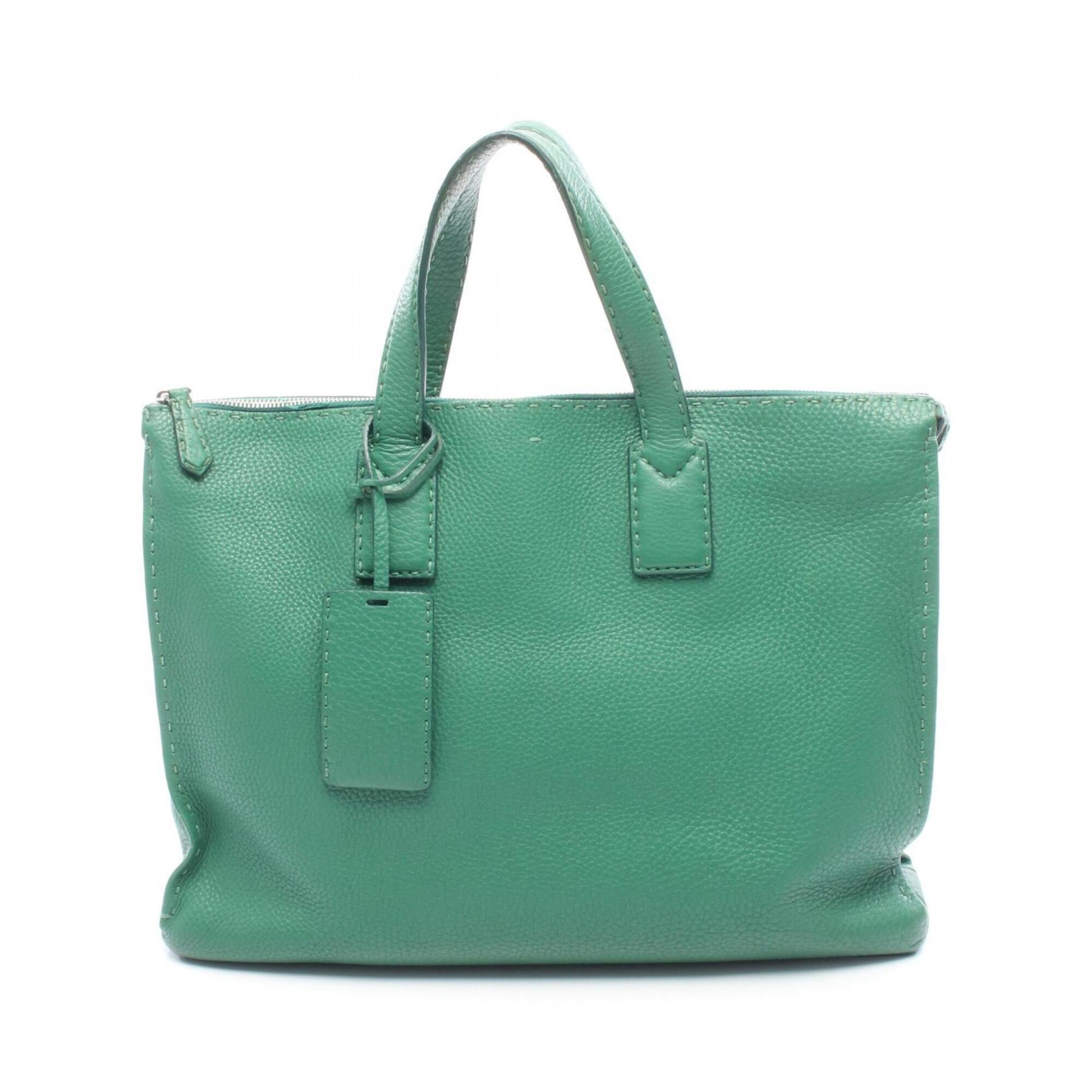 Fendi Green Leather Handbag (Pre-Owned)
