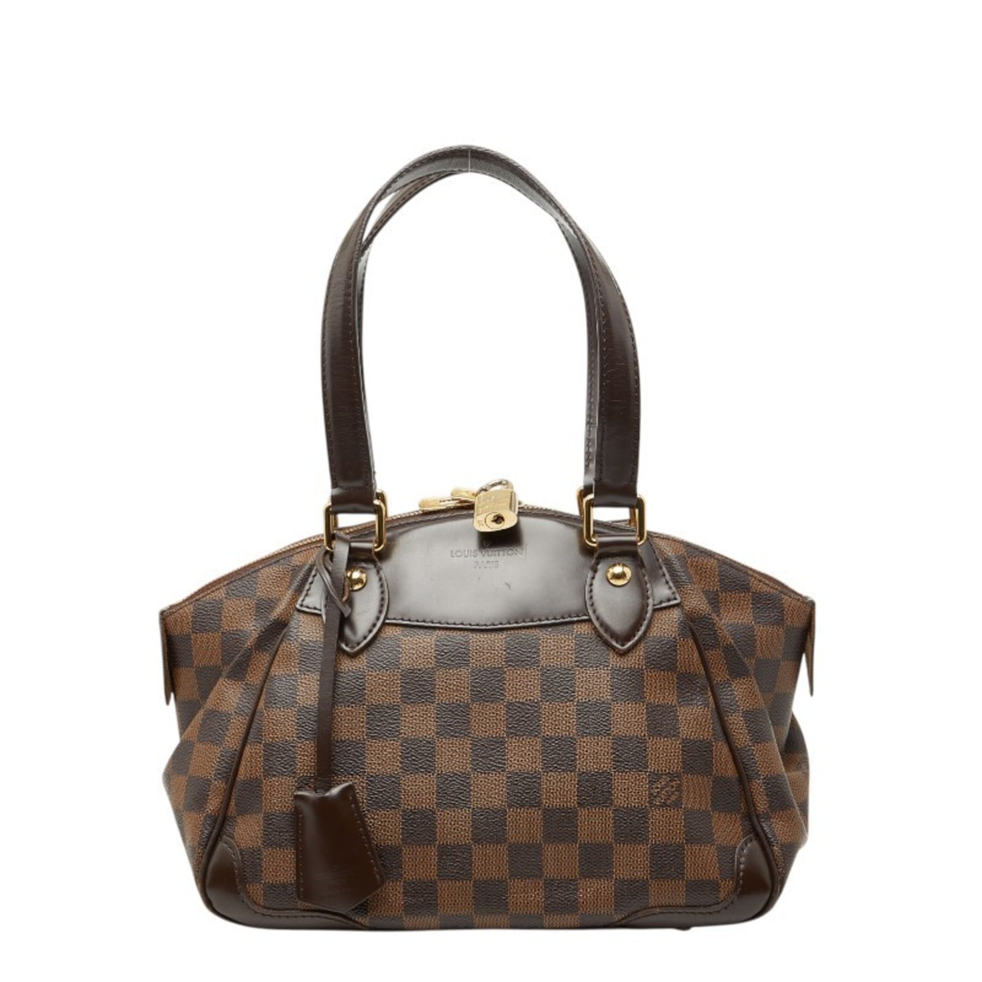 Louis Vuitton Brown Damier Canvas Pvc Leather Handbag (Pre-Owned)