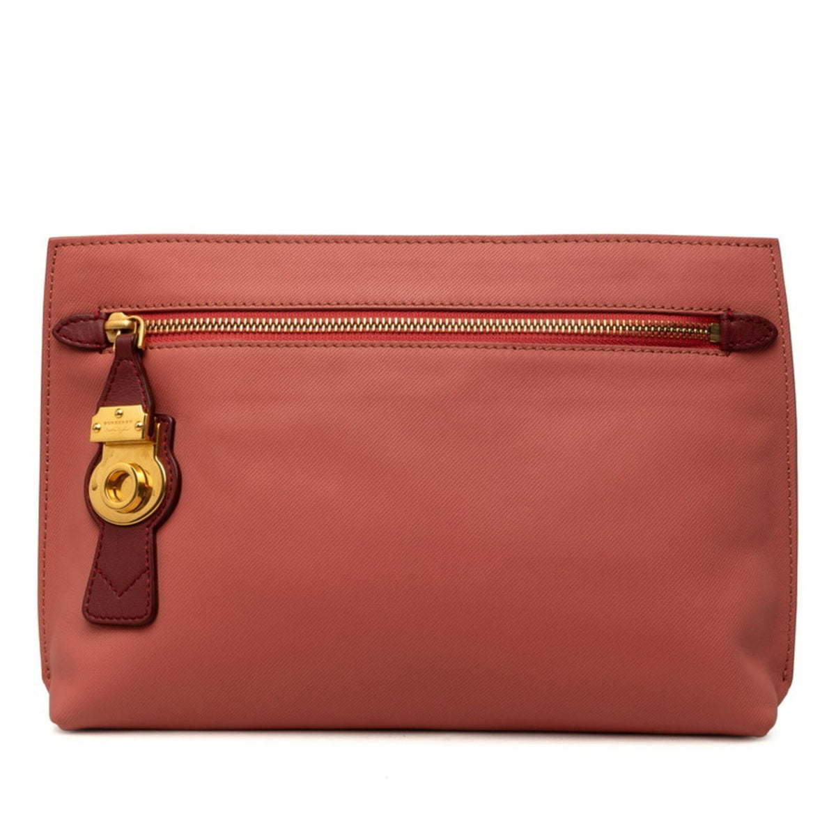 Burberry Pink Leather Clutch Bag (Pre-Owned)