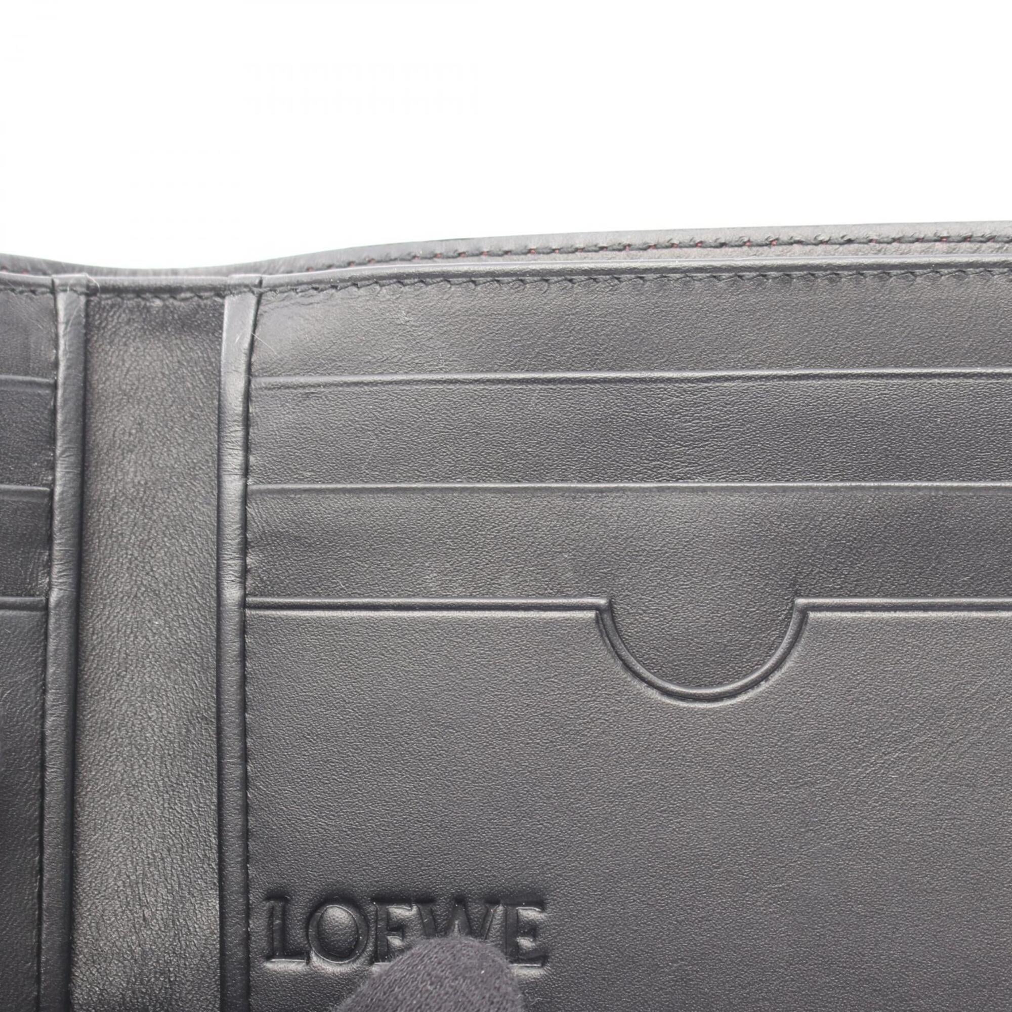 Loewe Bordeaux Leather Wallet (Bi-Fold) (Pre-Owned)