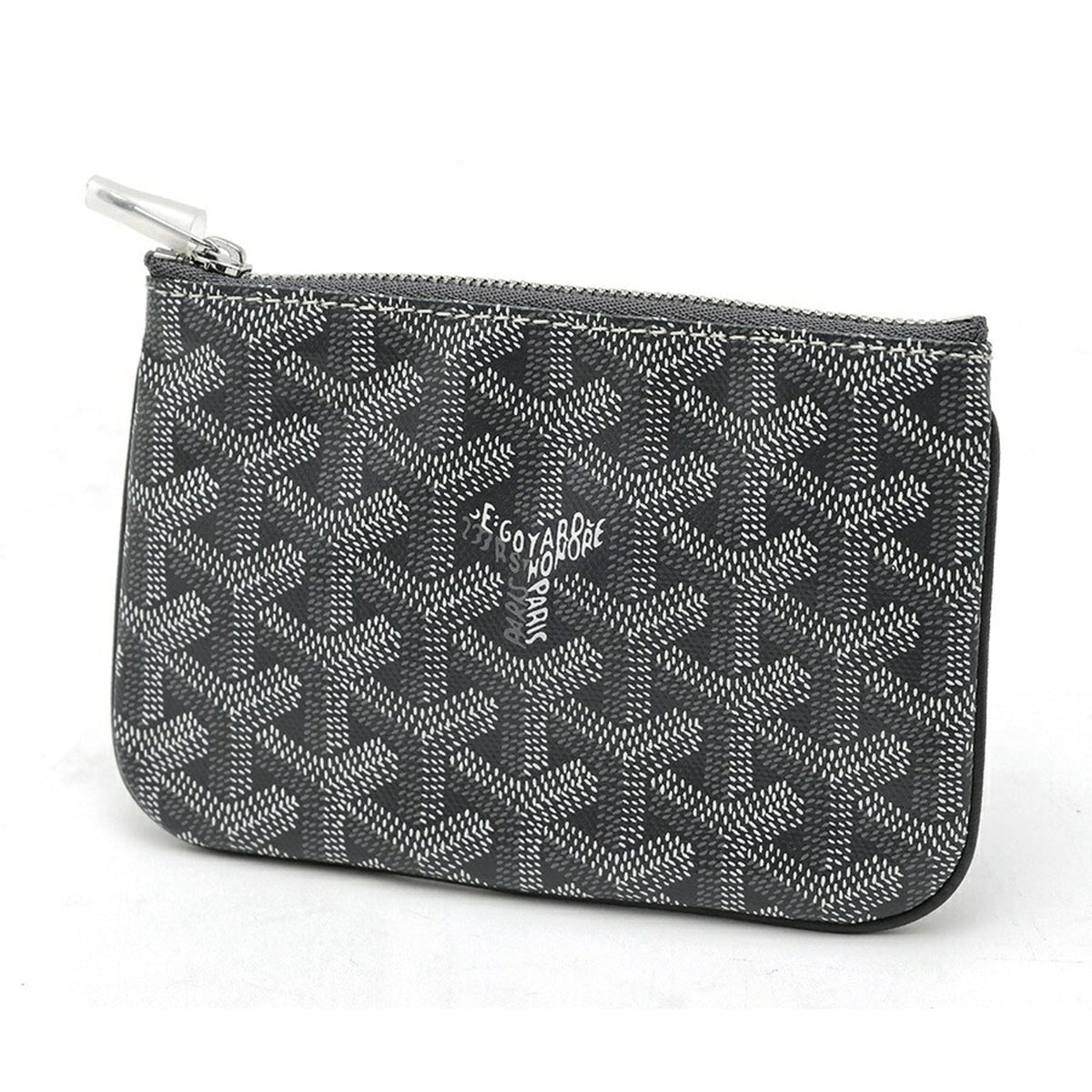 Goyard Gray Canvas Leather Pouch (Pre-Owned)