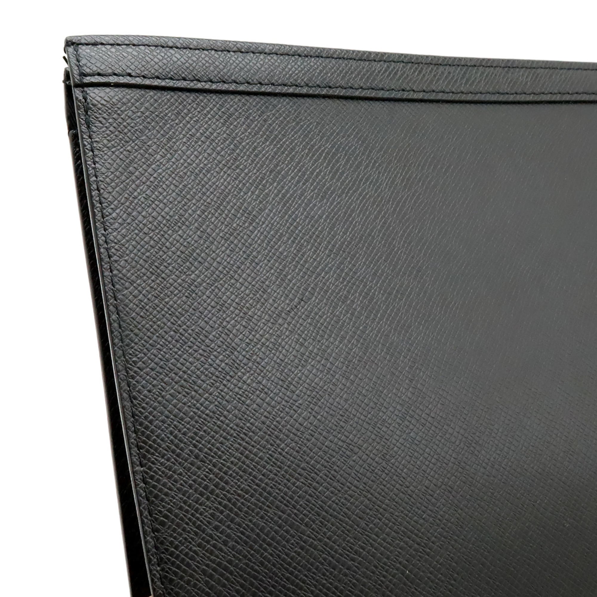 Louis Vuitton Black Noir Taiga Leather Clutch Bag Pochette (Pre-Owned)
