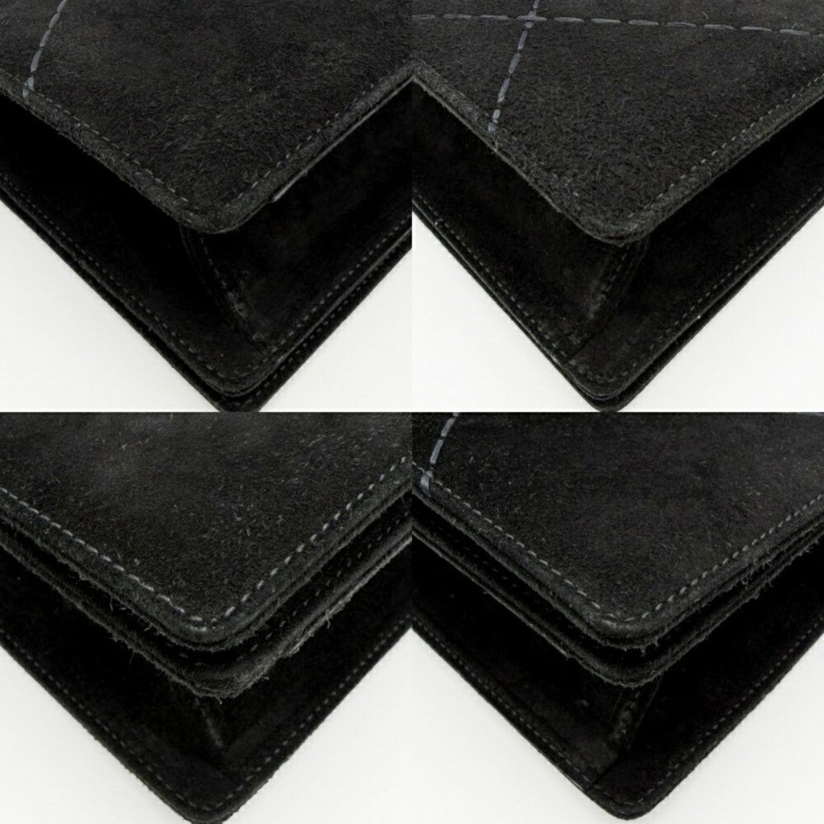 Salvatore Ferragamo Black Suede Handbag Shoulder Bag (Pre-Owned)