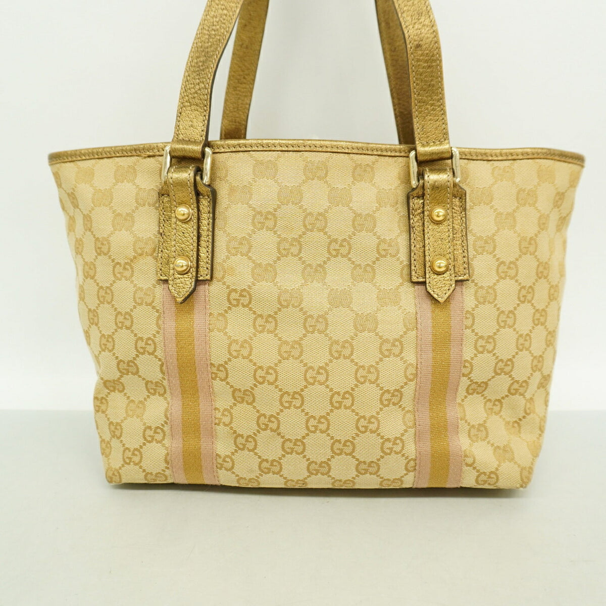 Gucci Beige Canvas Tote Bag (Pre-Owned)