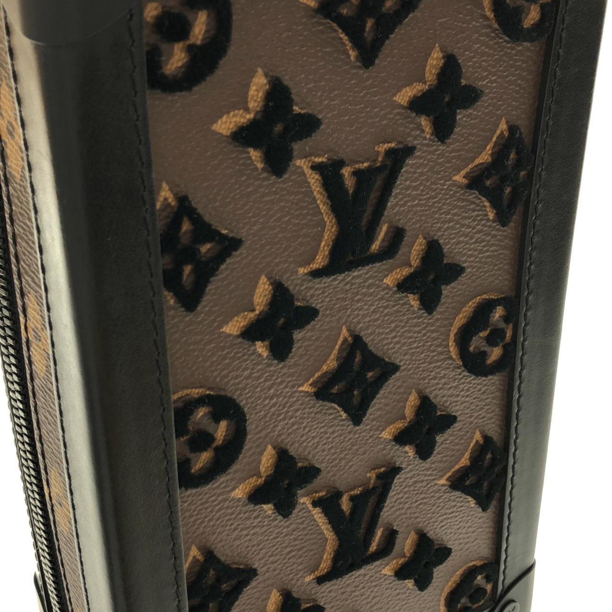 Louis Vuitton Black Marron Coated Canvas Shoulder Bag (Pre-Owned)