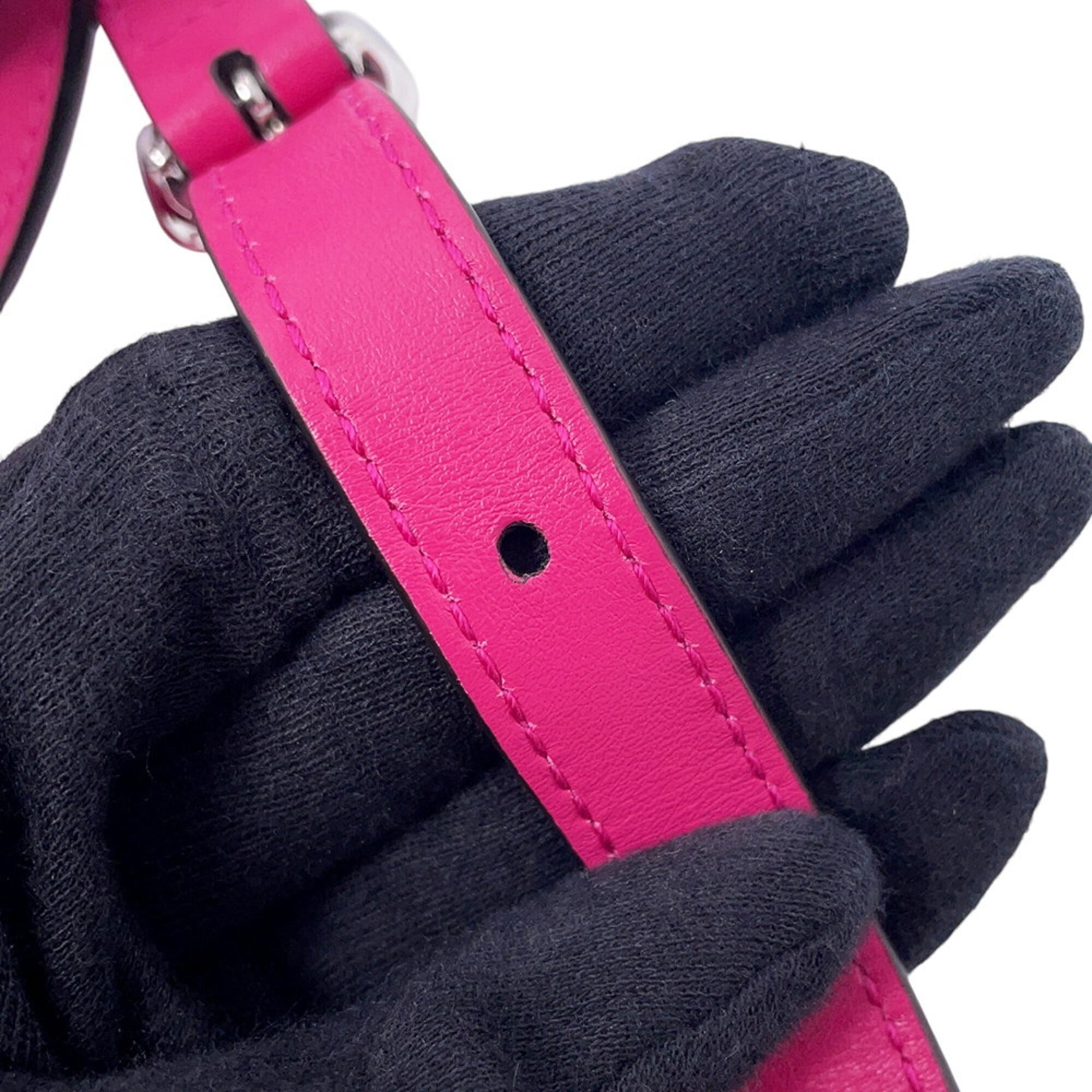 Gucci Pink Nylon Leather Handbag Shoulder Bag (Pre-Owned)