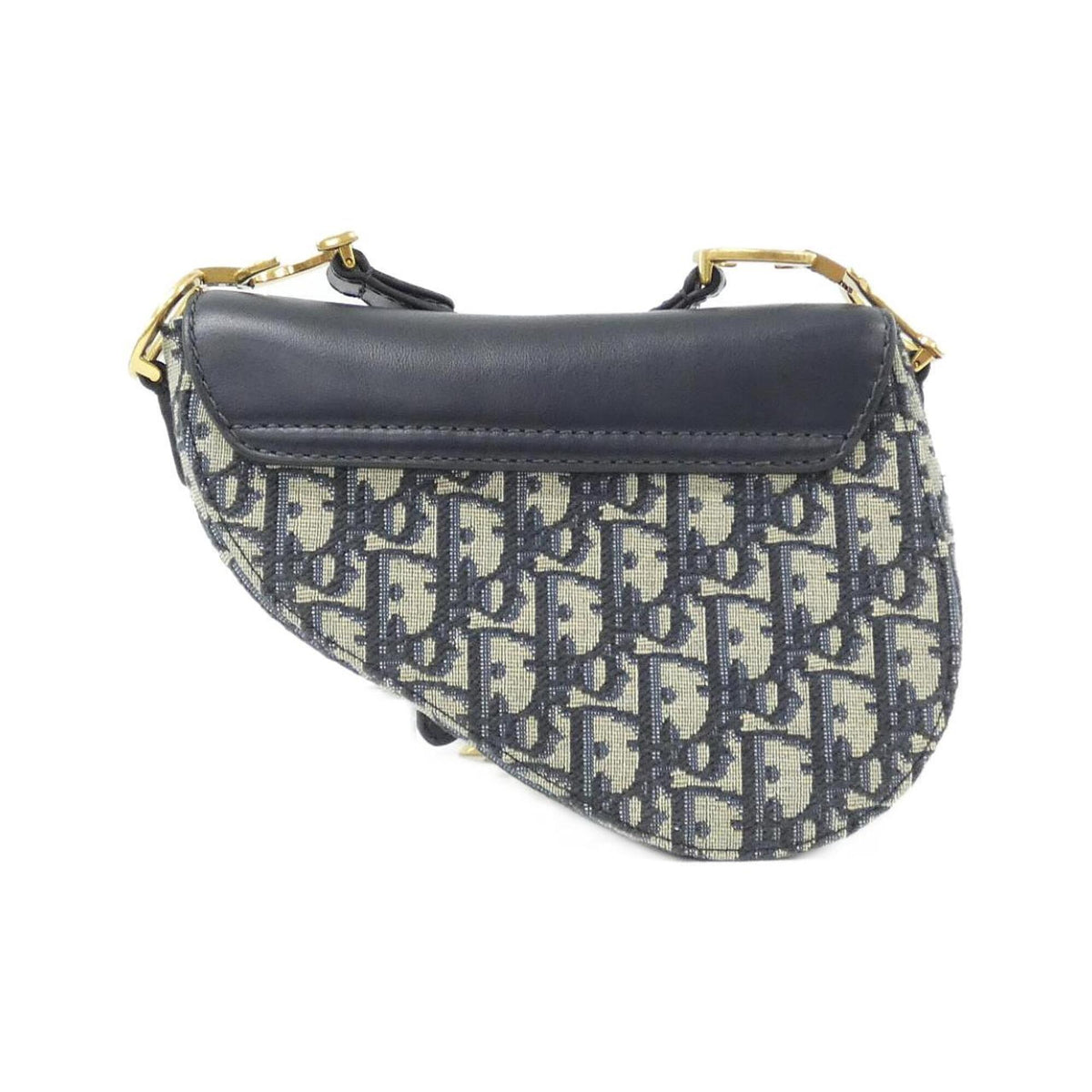 Christian Dior Blue Canvas Leather Shoulder Bag (Pre-Owned)