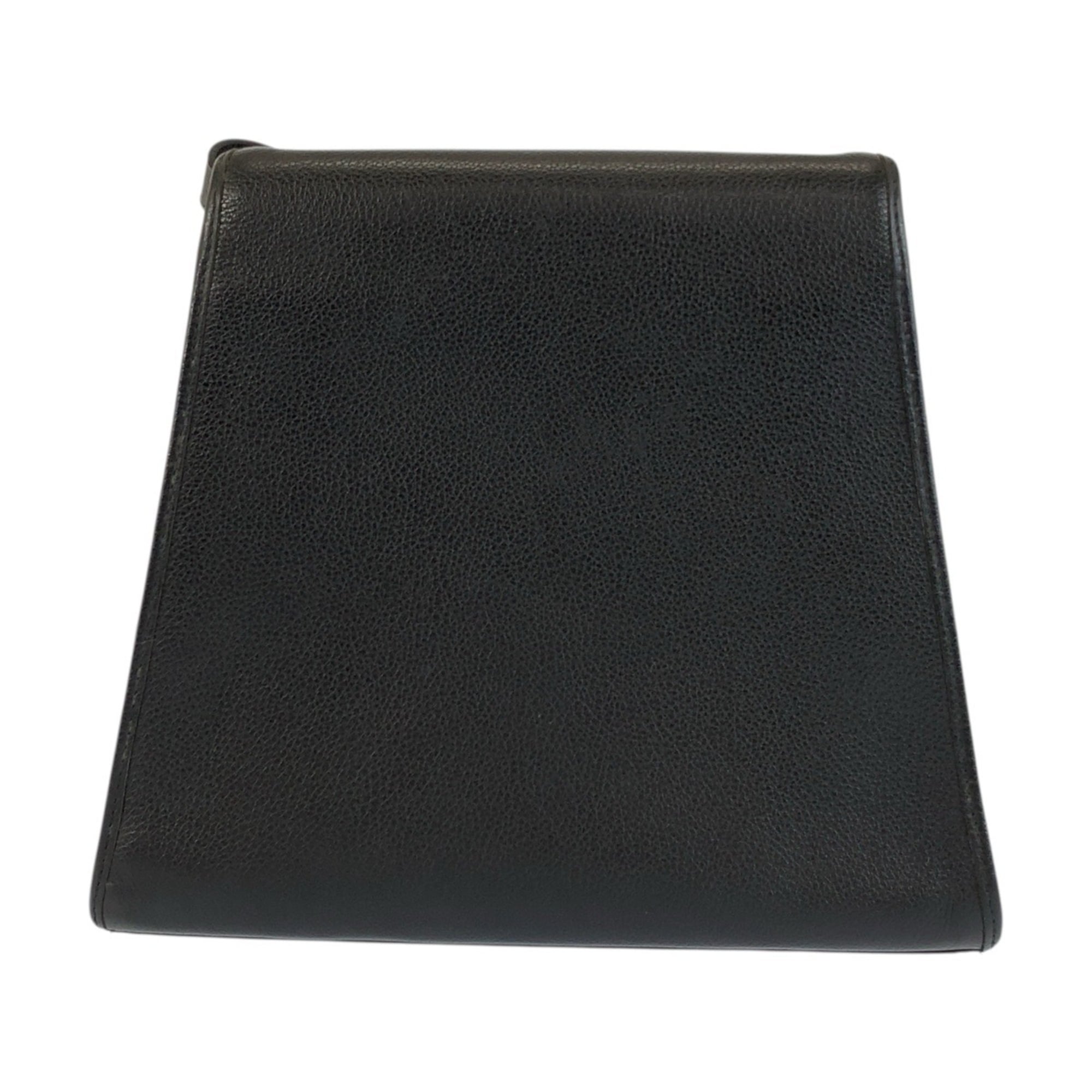 Yves Saint Laurent Black Leather Pochette Shoulder Bag (Pre-Owned)