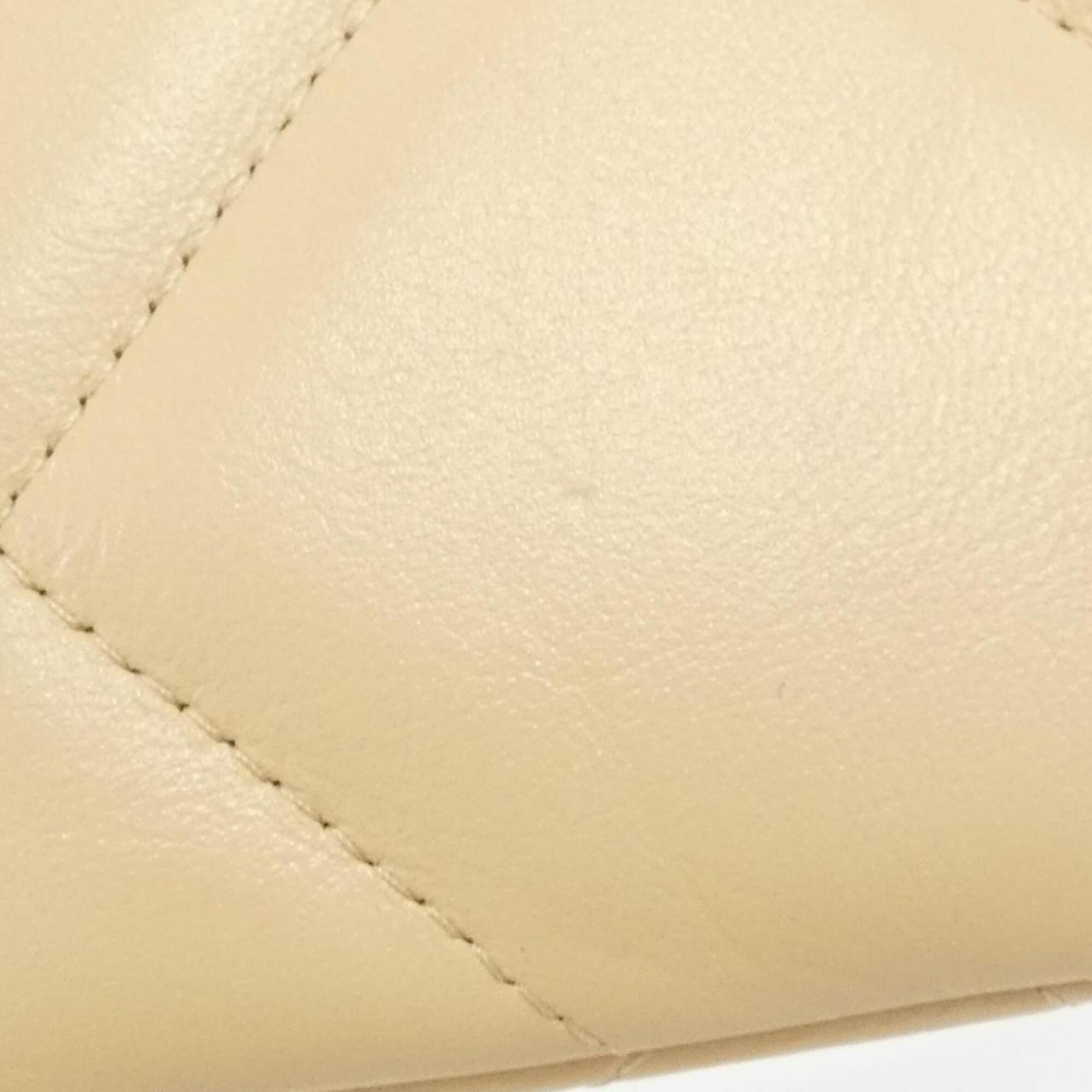 Chanel Beige Leather Handbag Pouch (Pre-Owned)