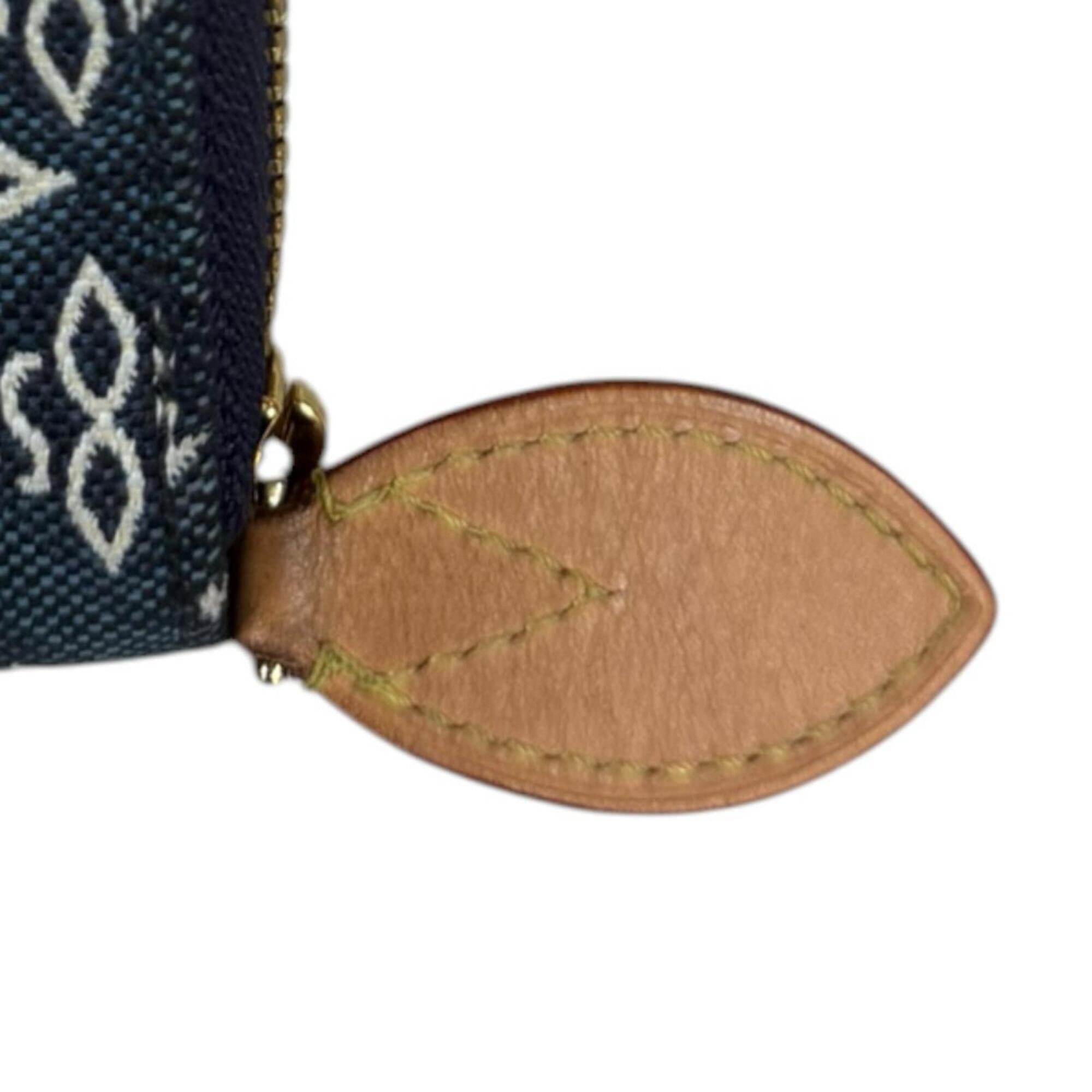Louis Vuitton Navy Jacquard Canvas Long Wallet (Bi-Fold) (Pre-Owned)