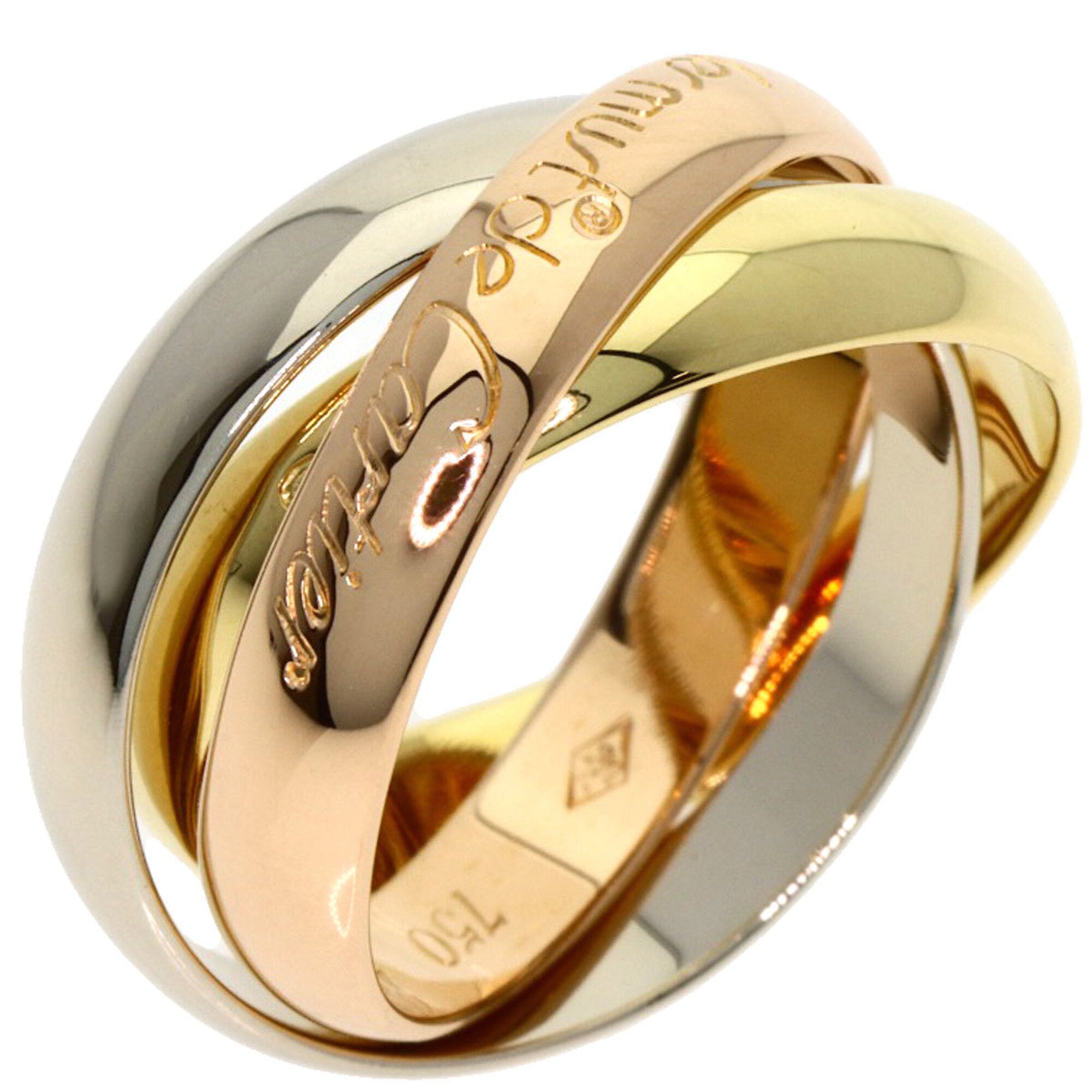 Cartier Trinity Yellow Gold (18K) Pink Gold (18K) White Gold (18K) Band Ring (Pre-Owned)