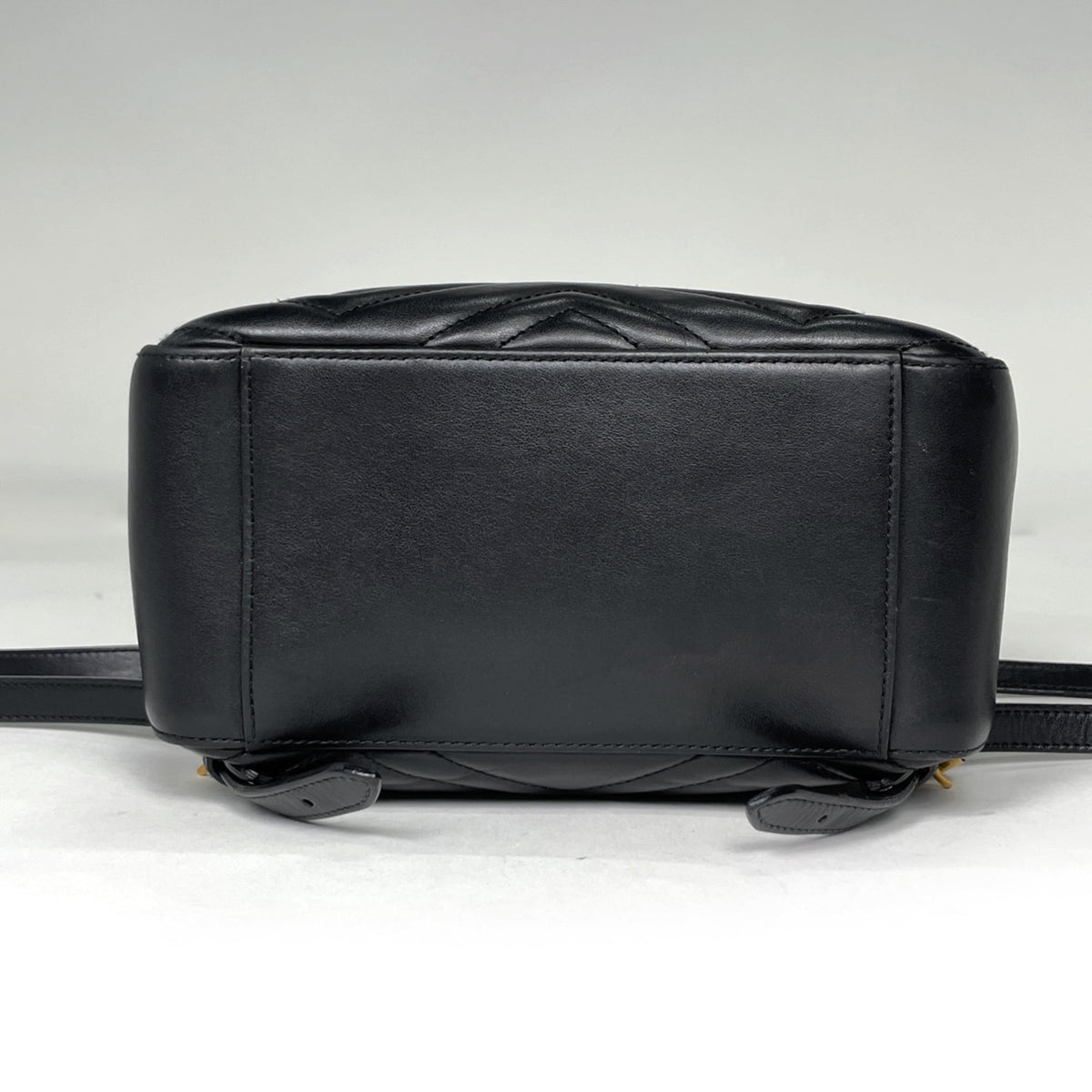 Gucci Gg Marmont Black Leather Backpack (Pre-Owned)