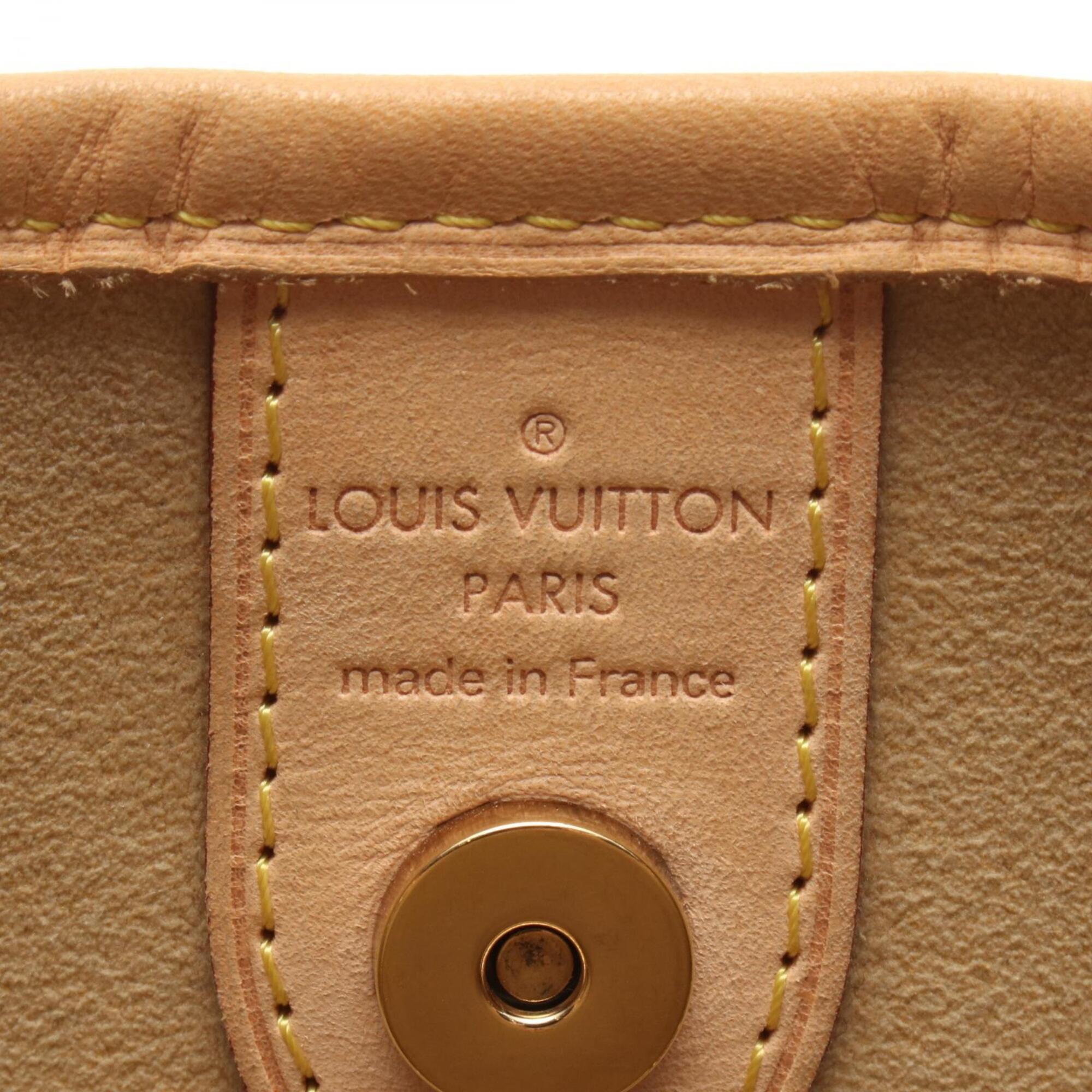 Louis Vuitton Brown Coated Canvas Leather Handbag Shoulder Bag (Pre-Owned)