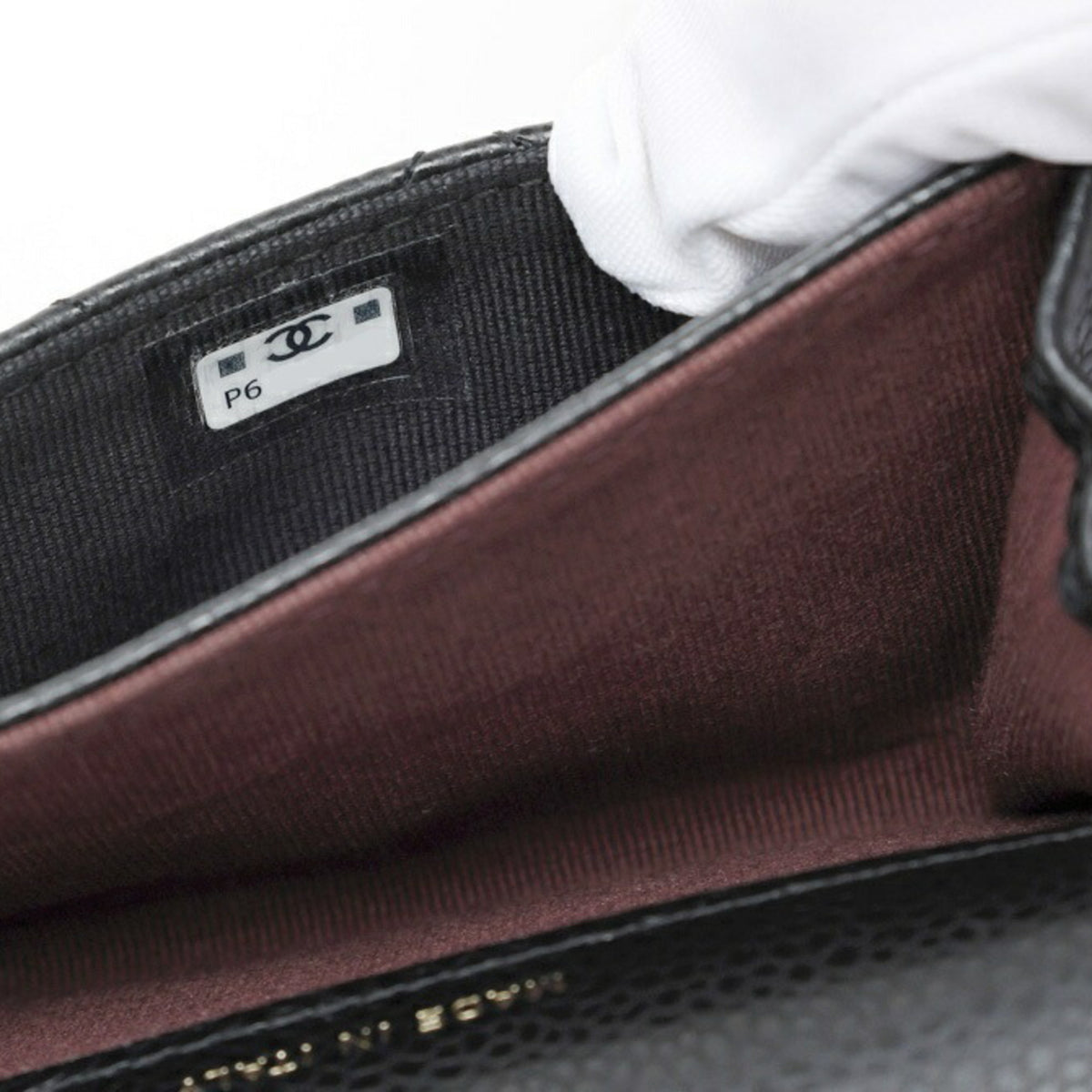 Chanel Matelasse Black Grained Calfskin Coin Purse/Coin Case (Pre-Owned)