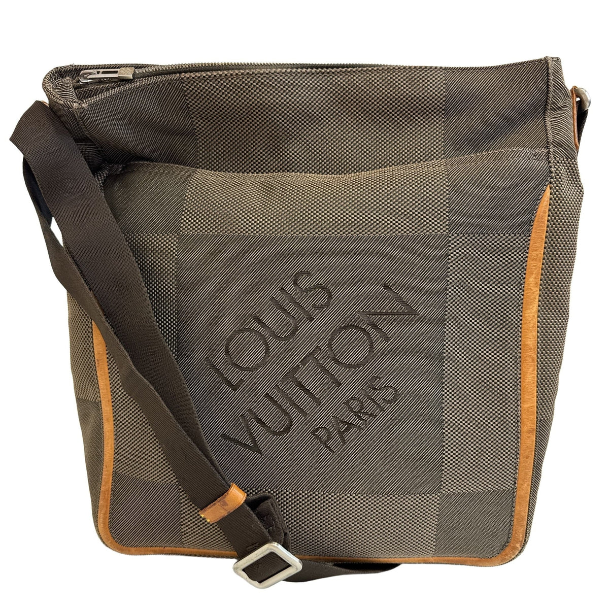 Louis Vuitton Damier Geant Green Khaki Canvas Shoulder Bag (Pre-Owned)