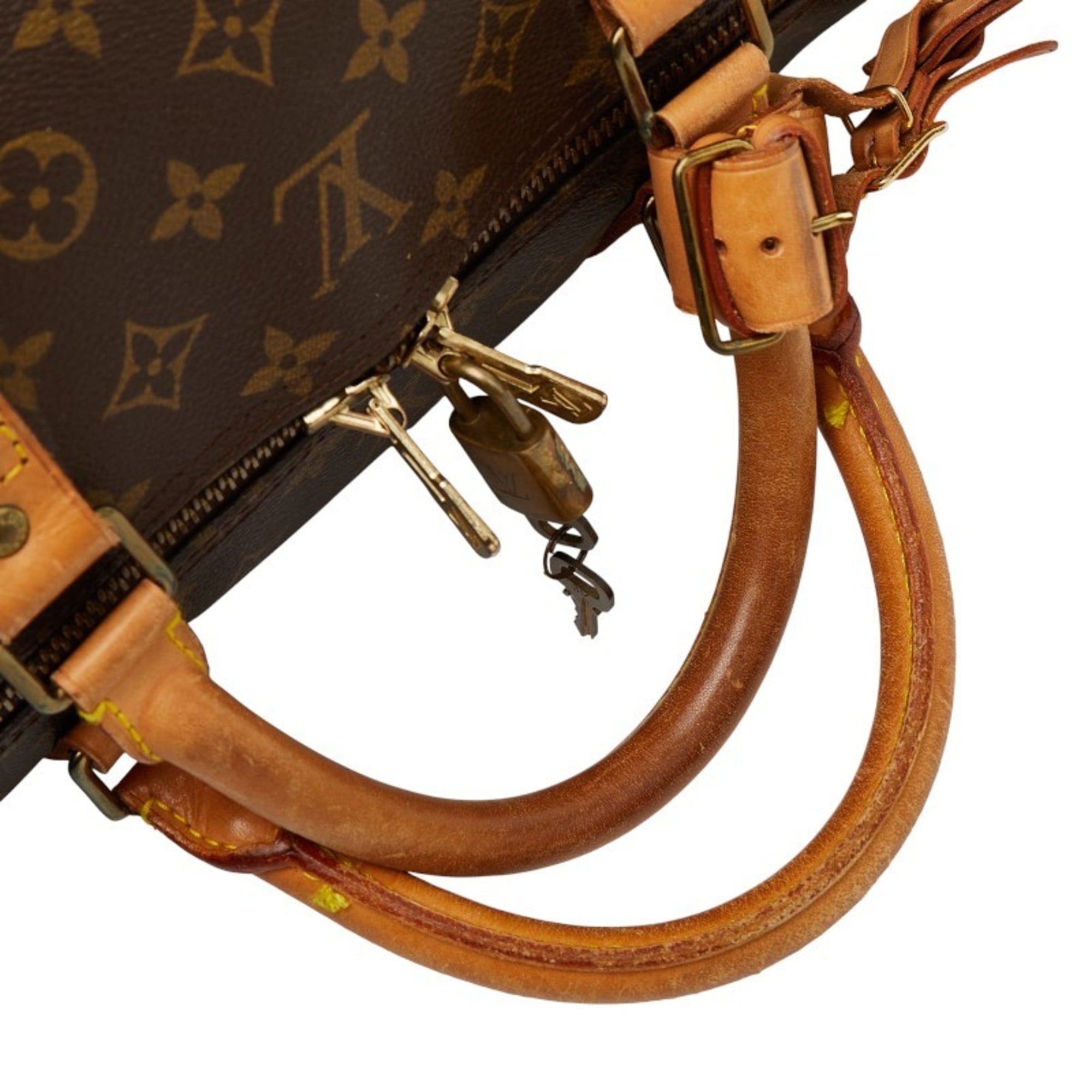 Louis Vuitton Brown Pvc Leather Boston Bag Shoulder Bag (Pre-Owned)
