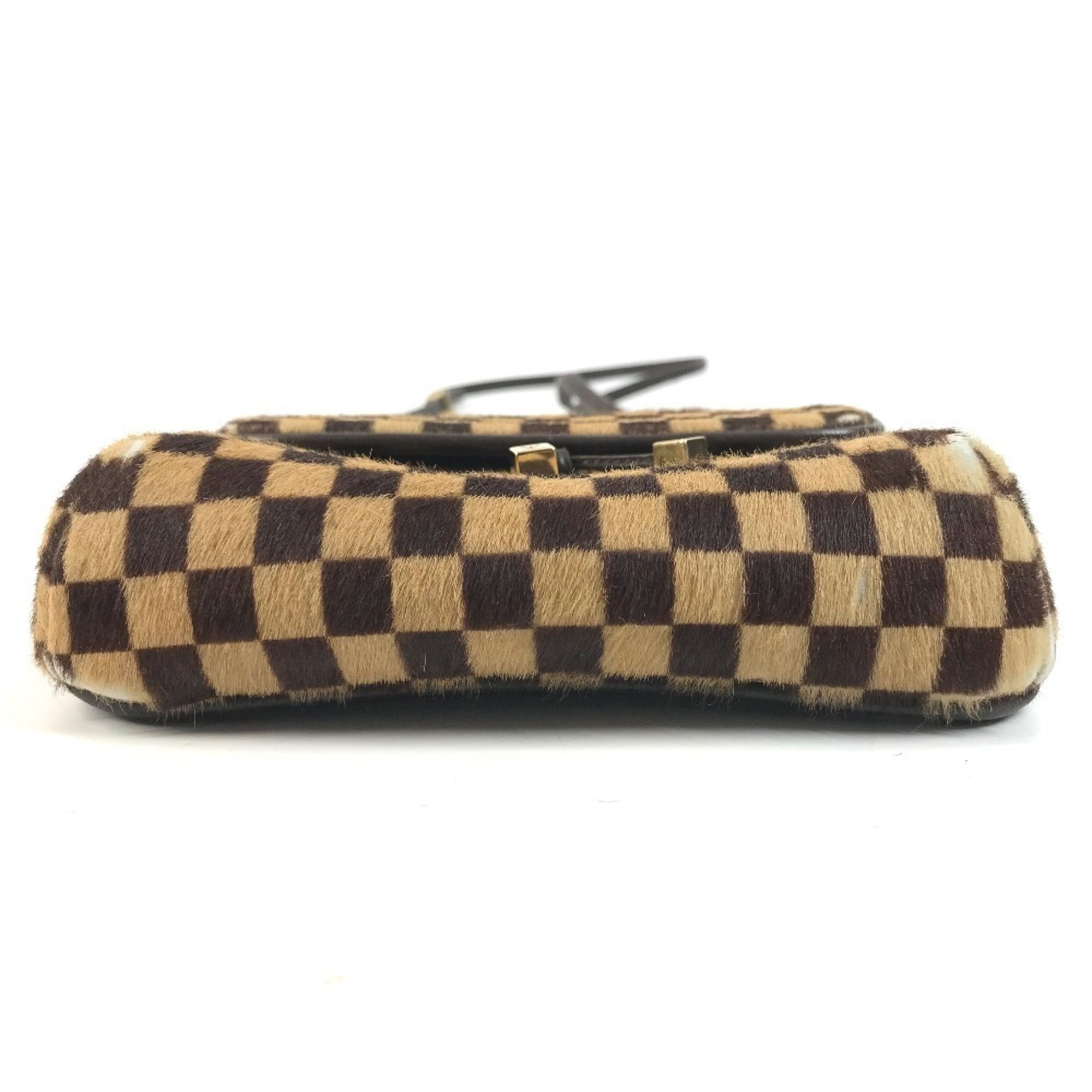 Louis Vuitton Damier Sauvage Brown Leather Shoulder Bag (Pre-Owned)