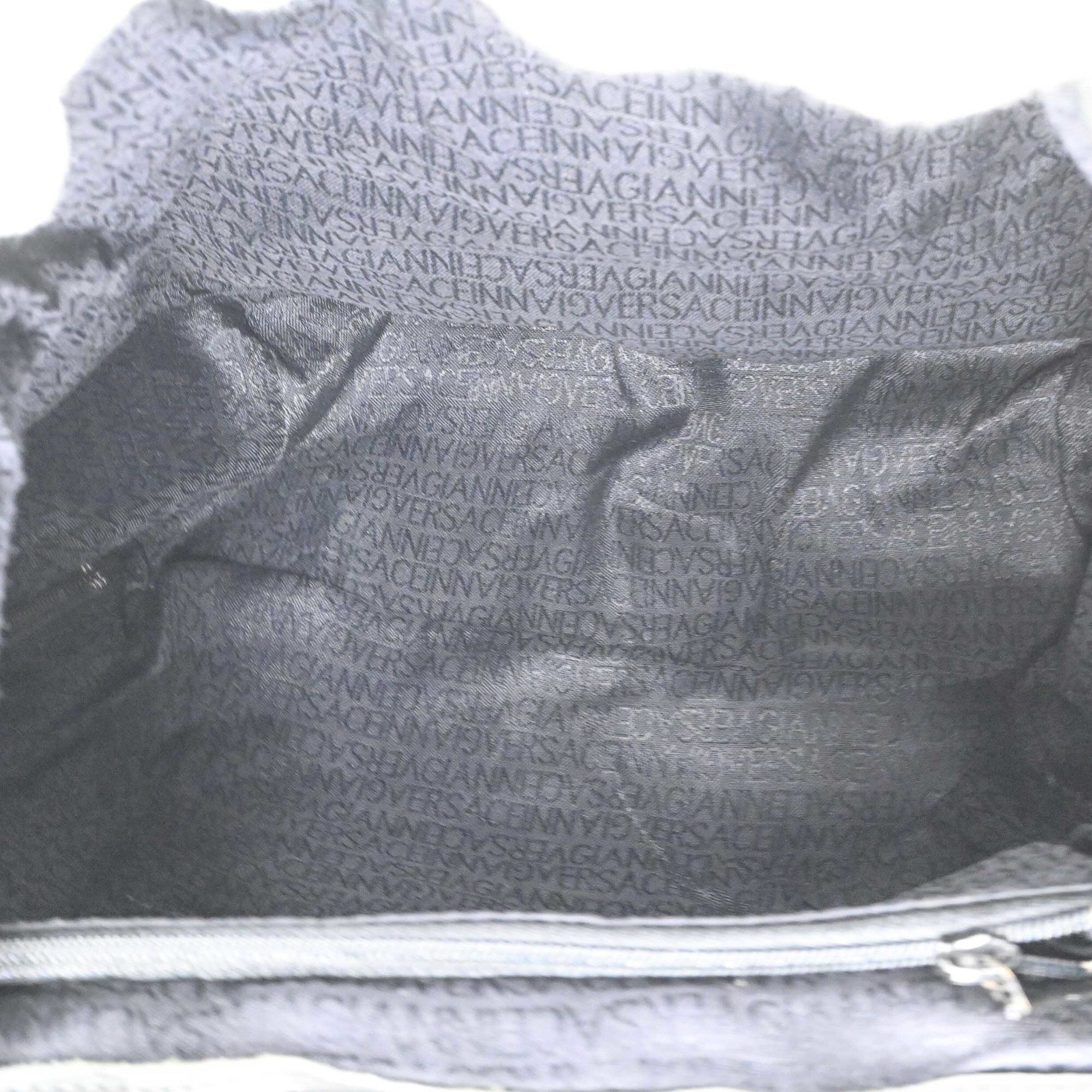 Versace Black Leather Backpack (Pre-Owned)