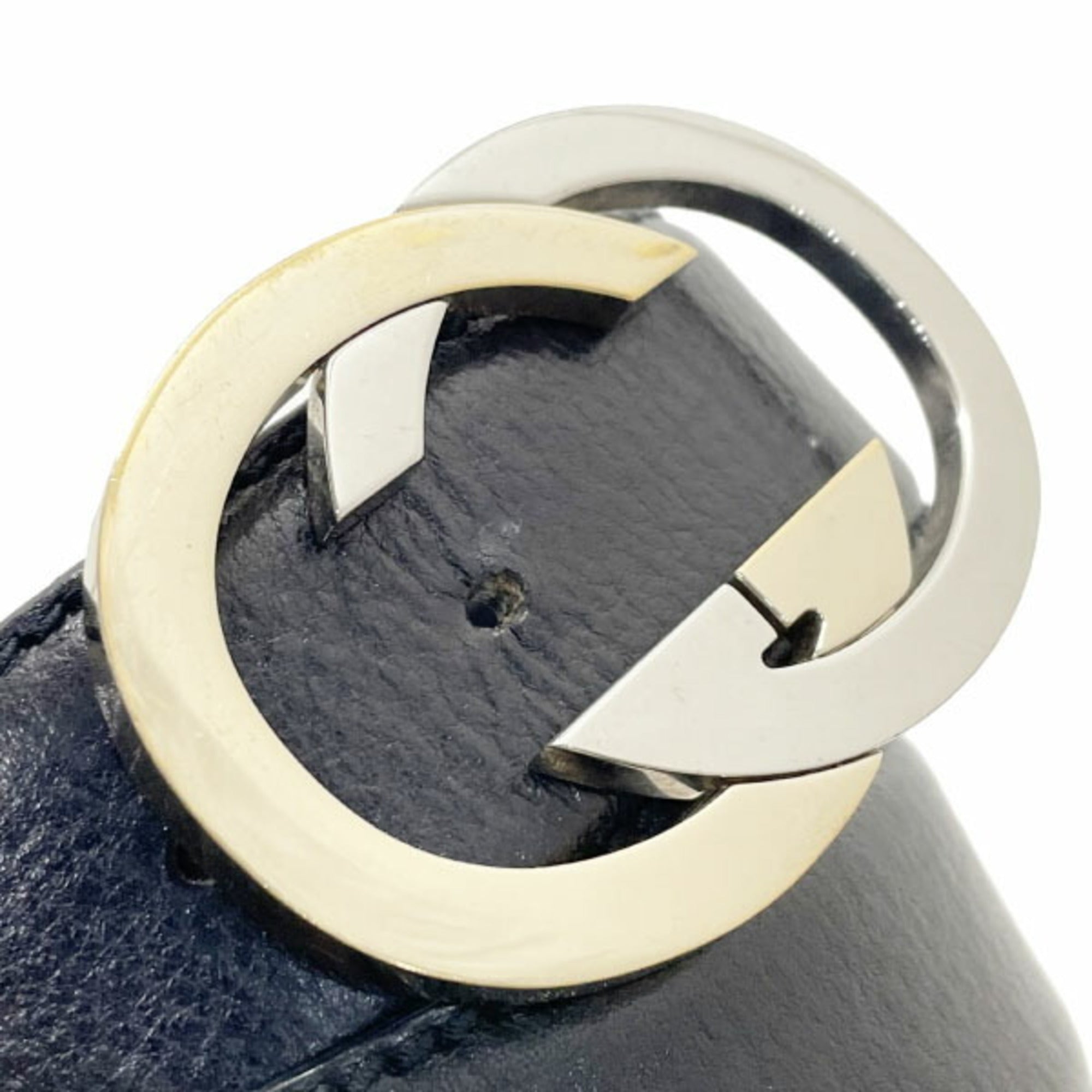 Gucci Black Gold Silver Standard Belt (Pre-Owned)