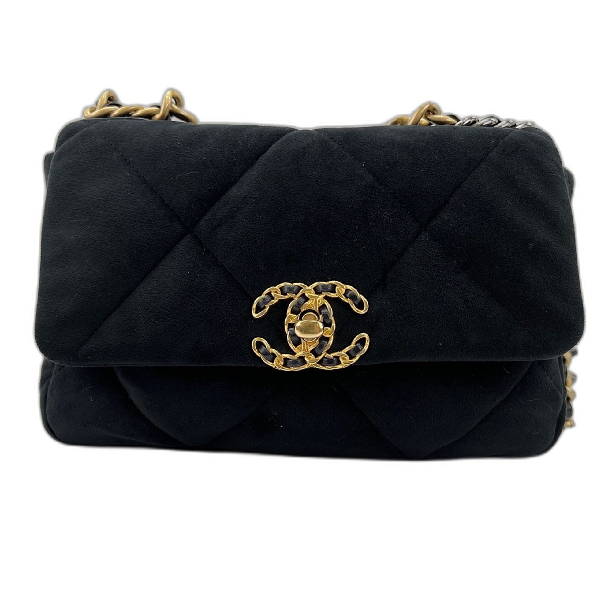 Chanel Matelasse Black Velvet Shoulder Bag (Pre-Owned)