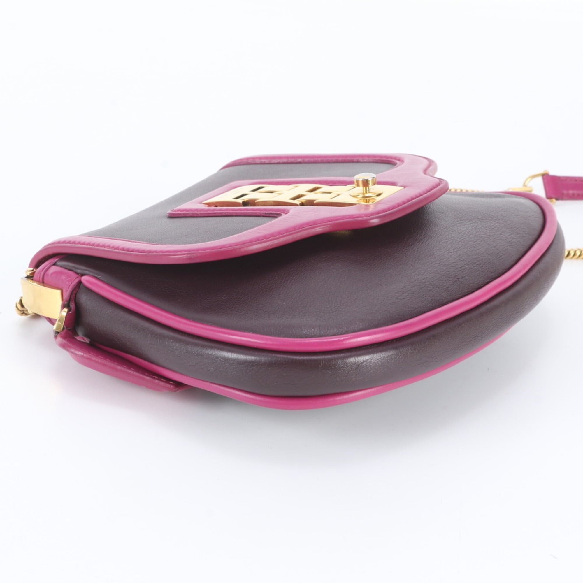 Louis Vuitton Prune Leather Shoulder Bag (Pre-Owned)