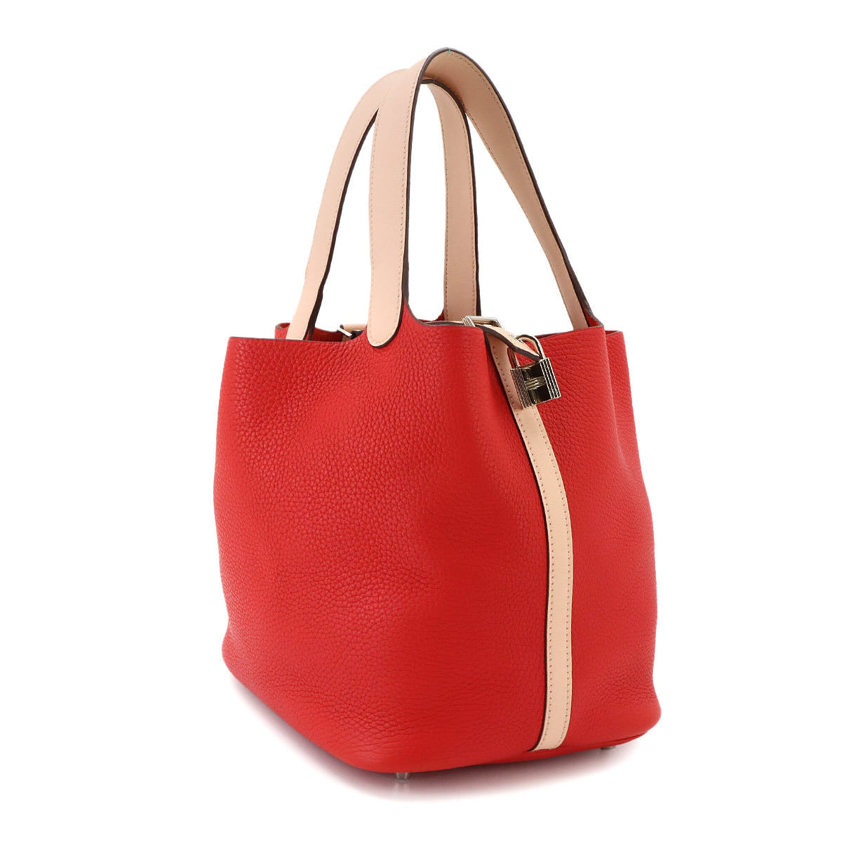 Hermes Bicolor Taurillon Clemence Leather Swift Leather Handbag (Pre-Owned)