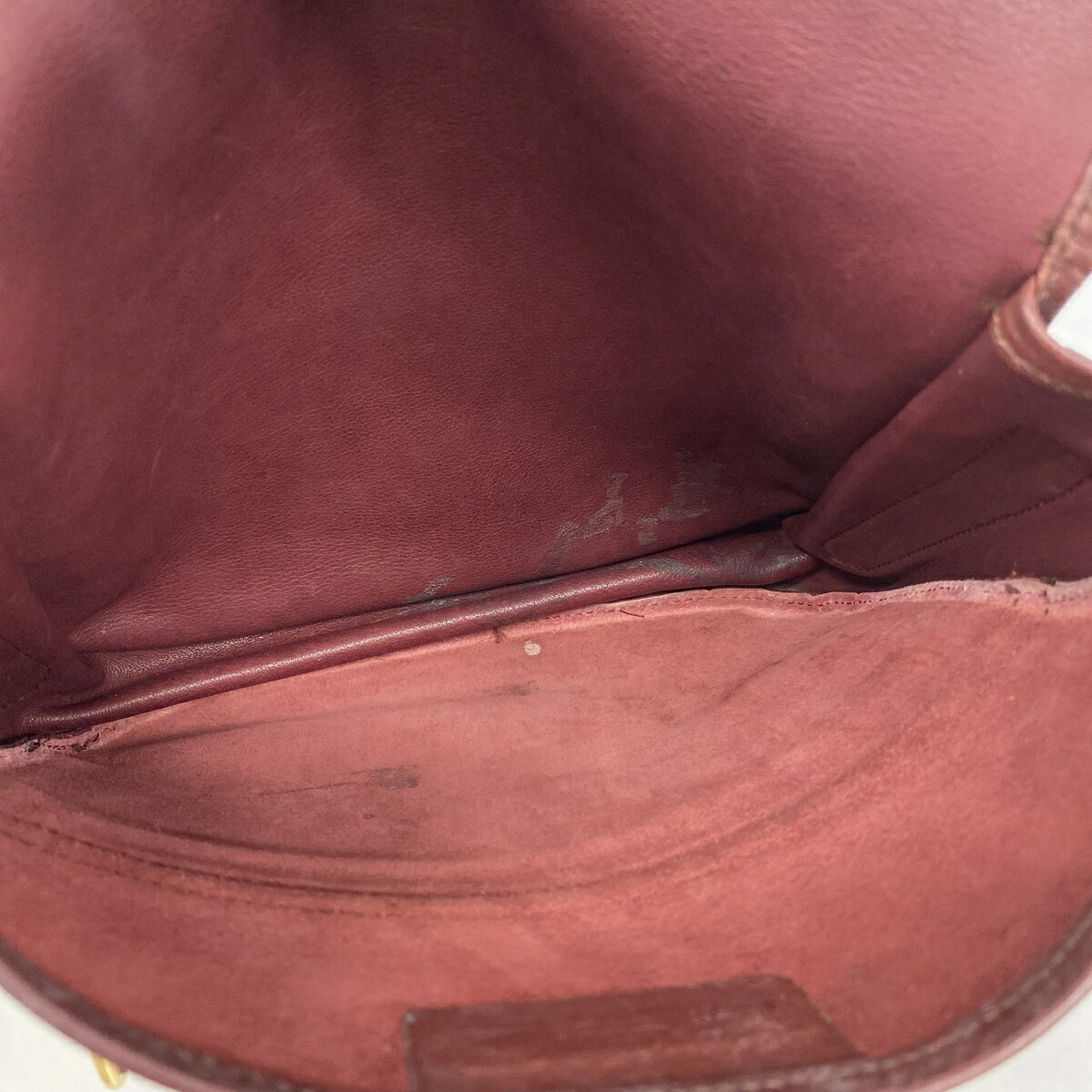Cartier Bordeaux Suede Shoulder Bag (Pre-Owned)