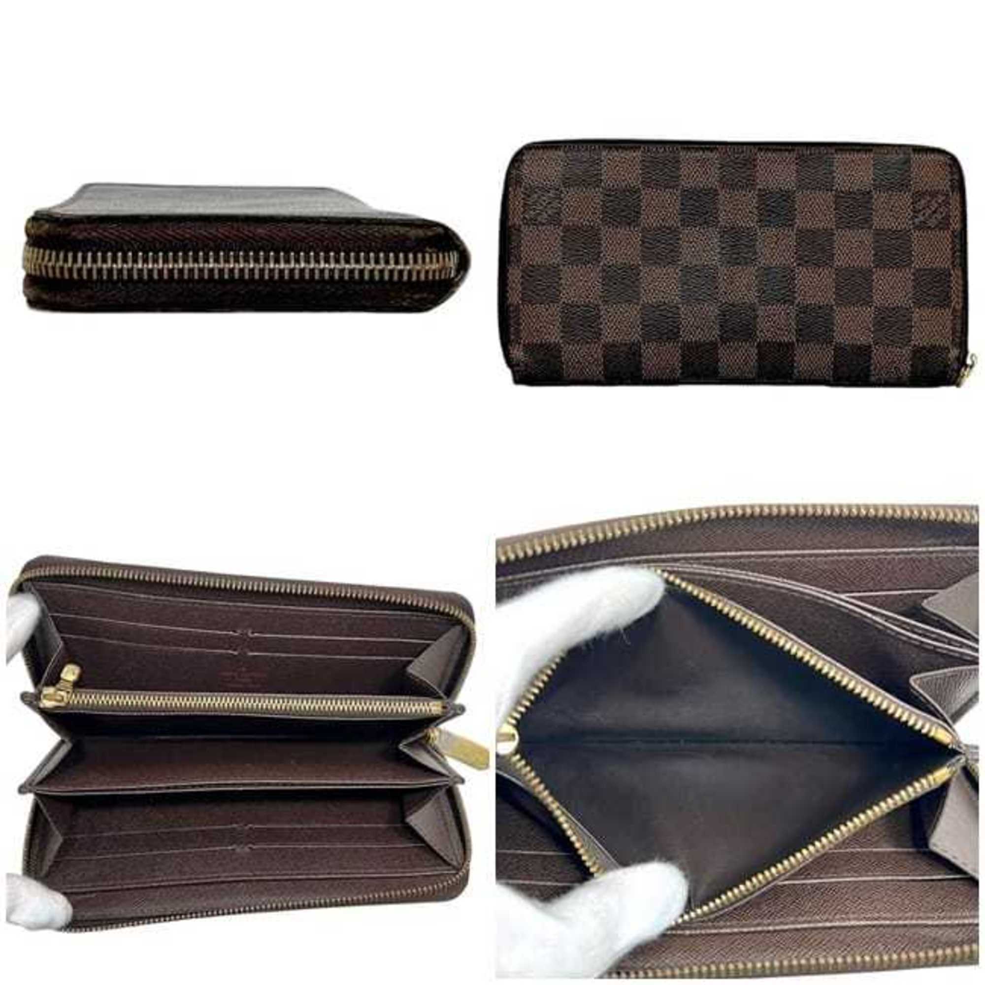 Louis Vuitton Damier Brown Damier Canvas Ebene Damier Canvas Coin Purse/Coin Case (Pre-Owned)