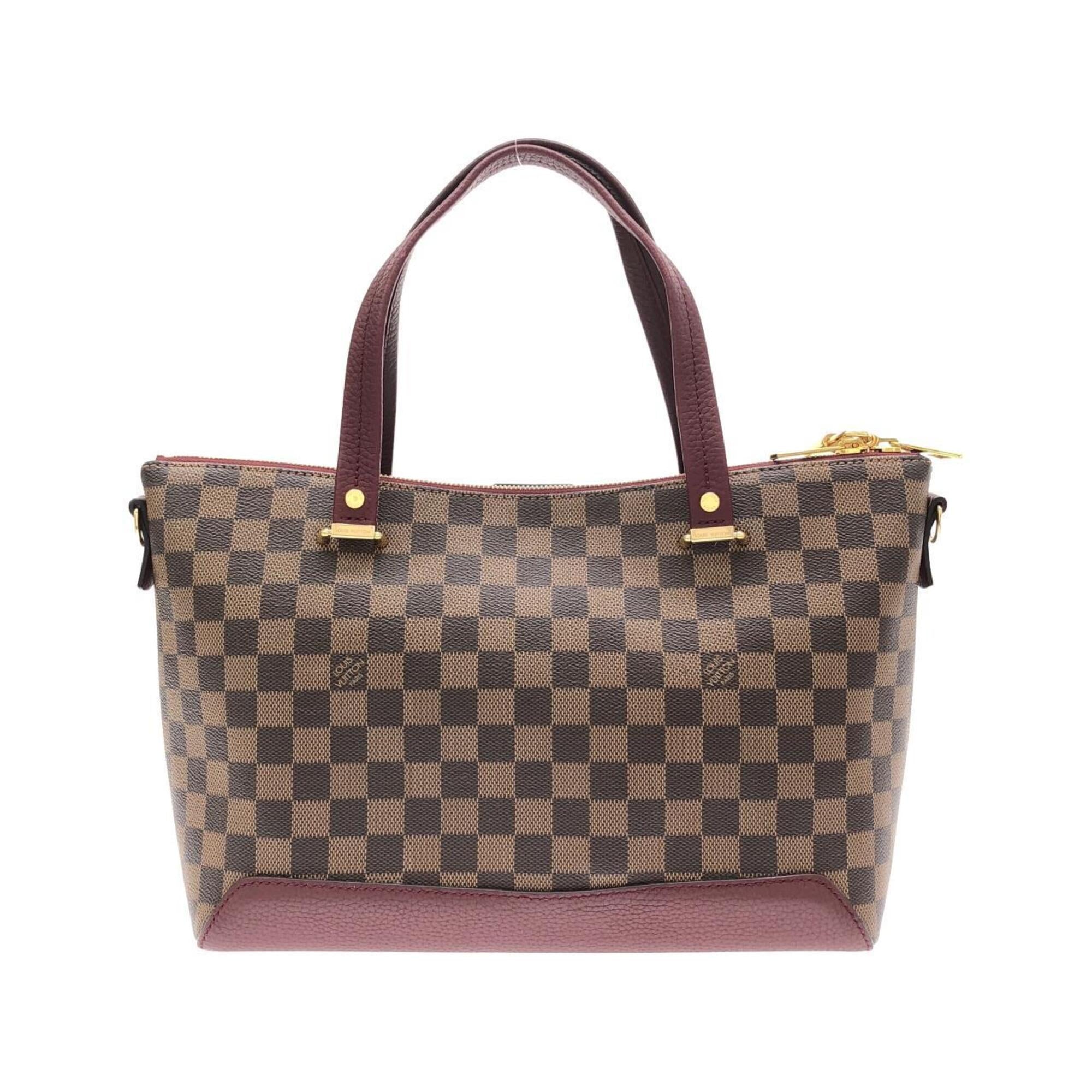 Louis Vuitton Ebene Fuchsia Coated Canvas Leather Handbag (Pre-Owned)