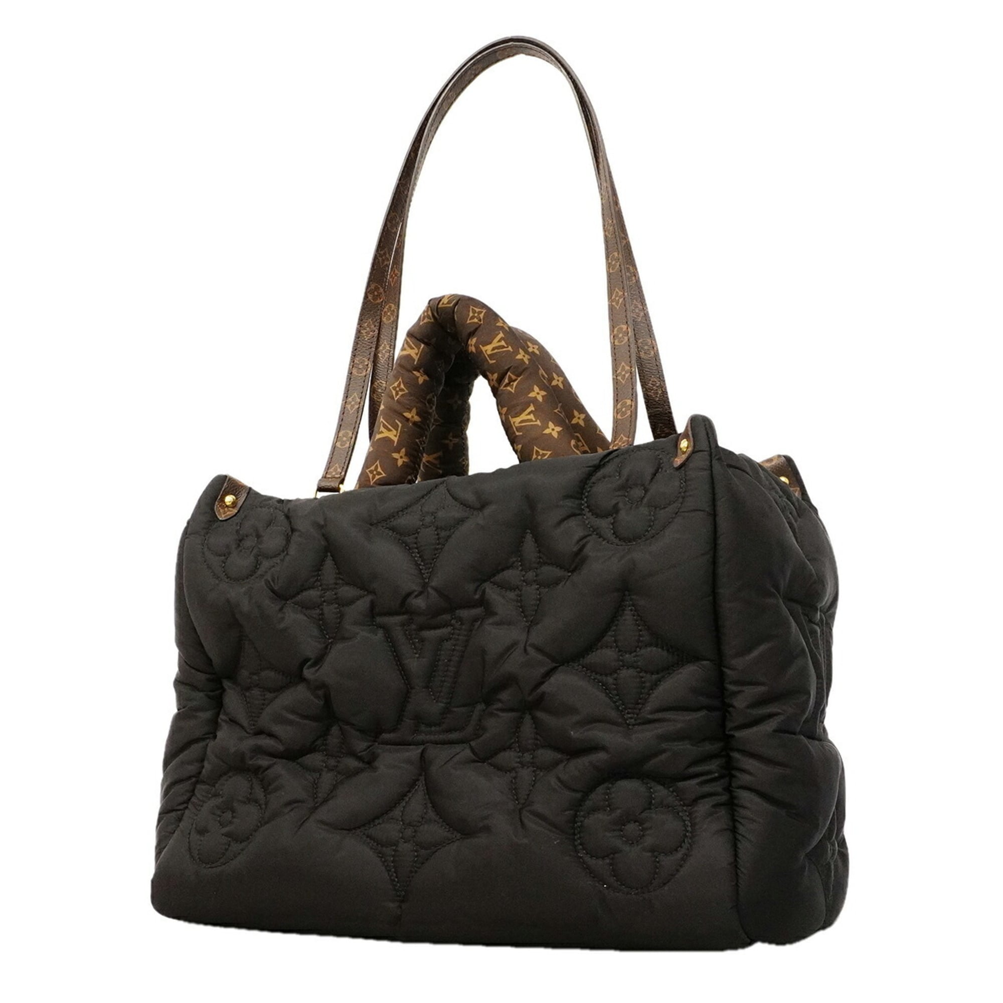 Louis Vuitton Black Brown Tote Bag (Pre-Owned)