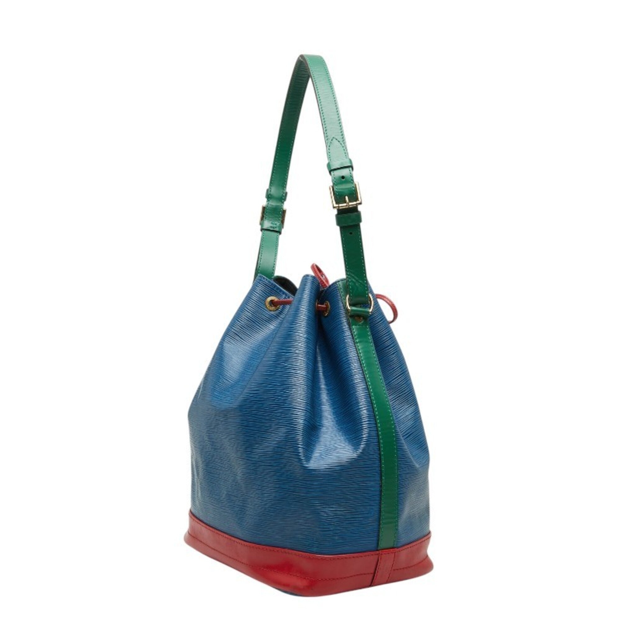 Louis Vuitton Epi Borneo Green Castilian Red Toledo Blue Leather Shoulder Bag (Pre-Owned)