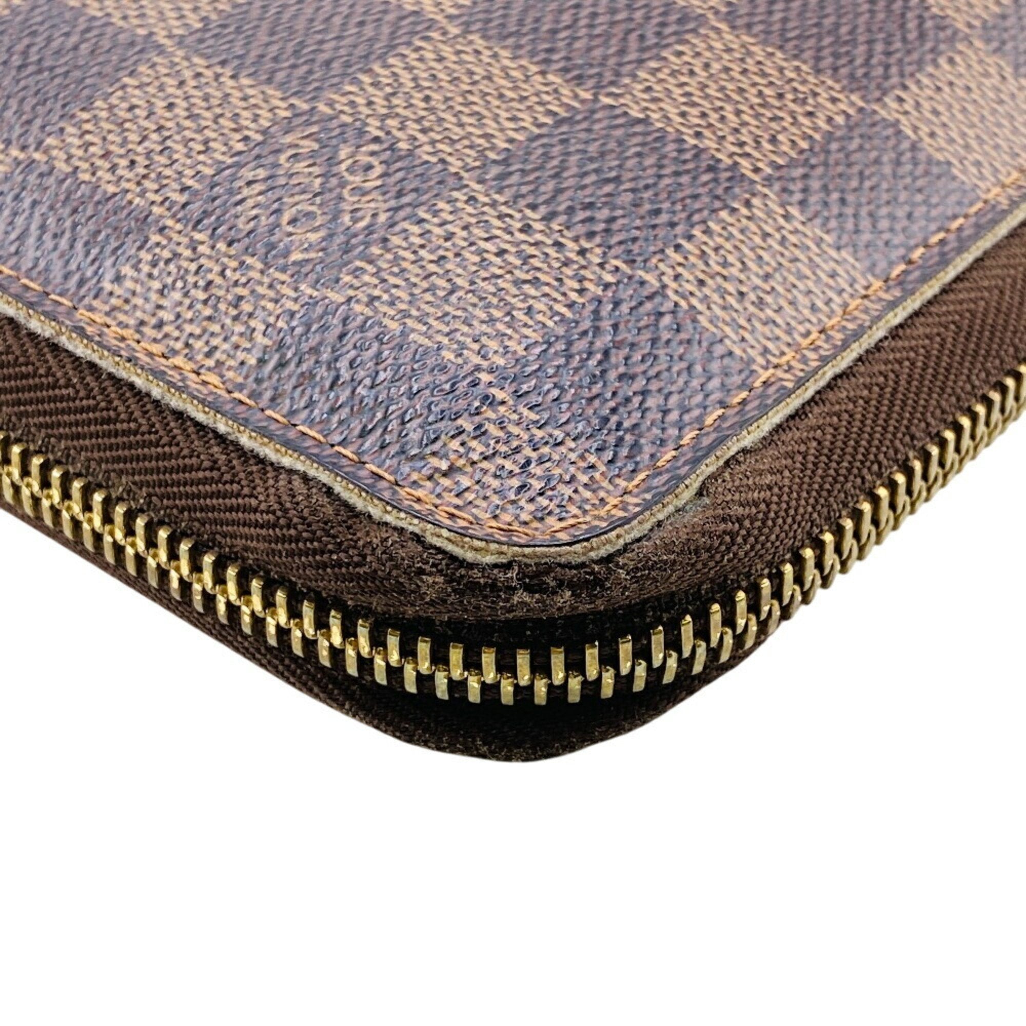 Louis Vuitton Brown Leather Long Wallet (Bi-Fold) (Pre-Owned)