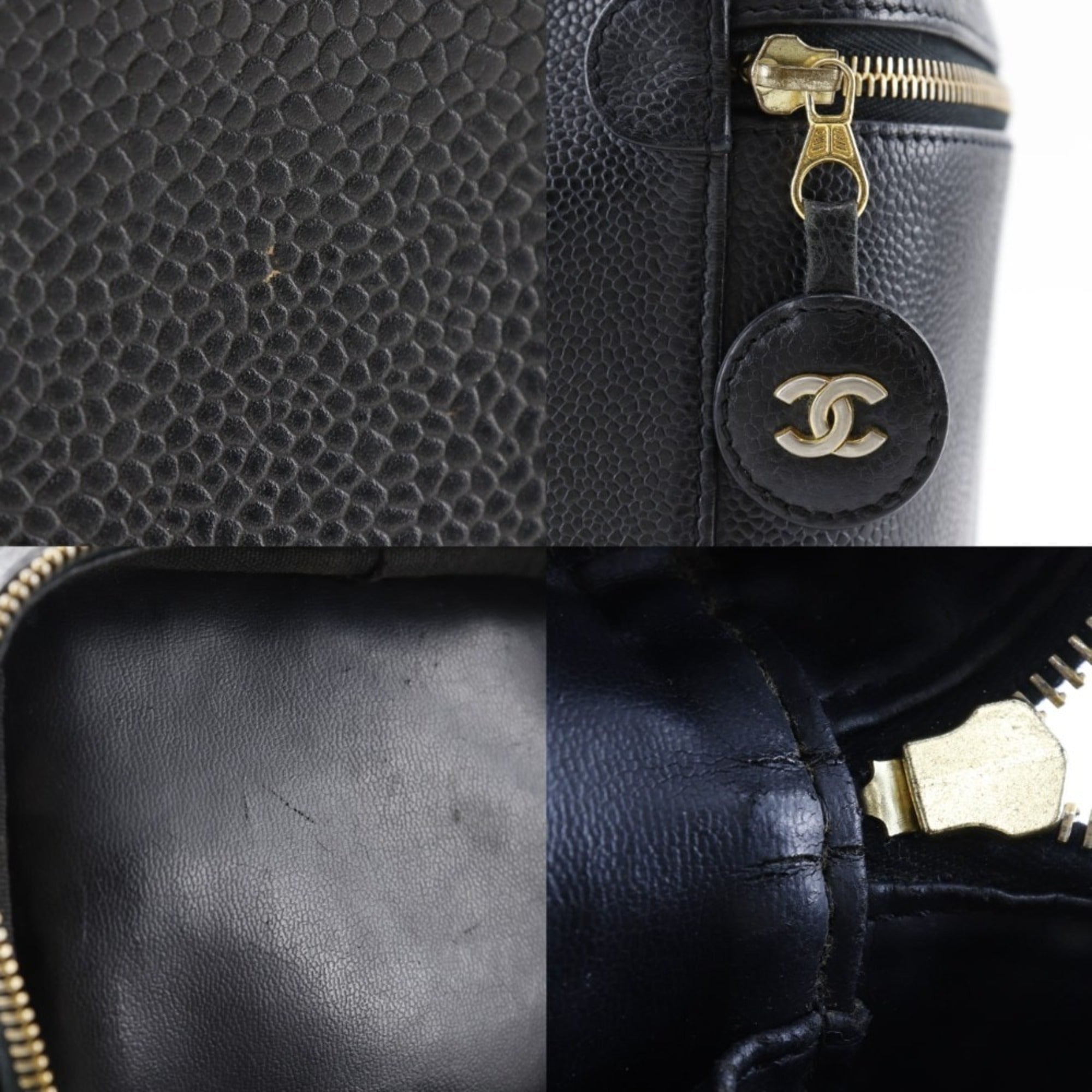 Chanel Caviar Leather Handbag (Pre-Owned)