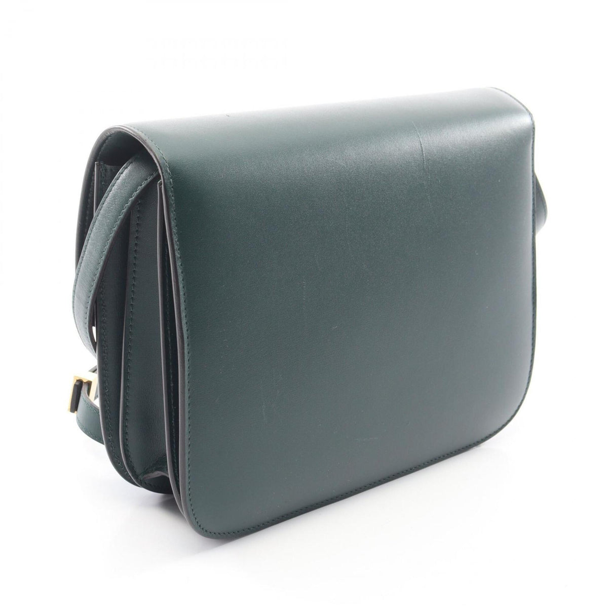 Celine Green Leather Handbag Shoulder Bag (Pre-Owned)