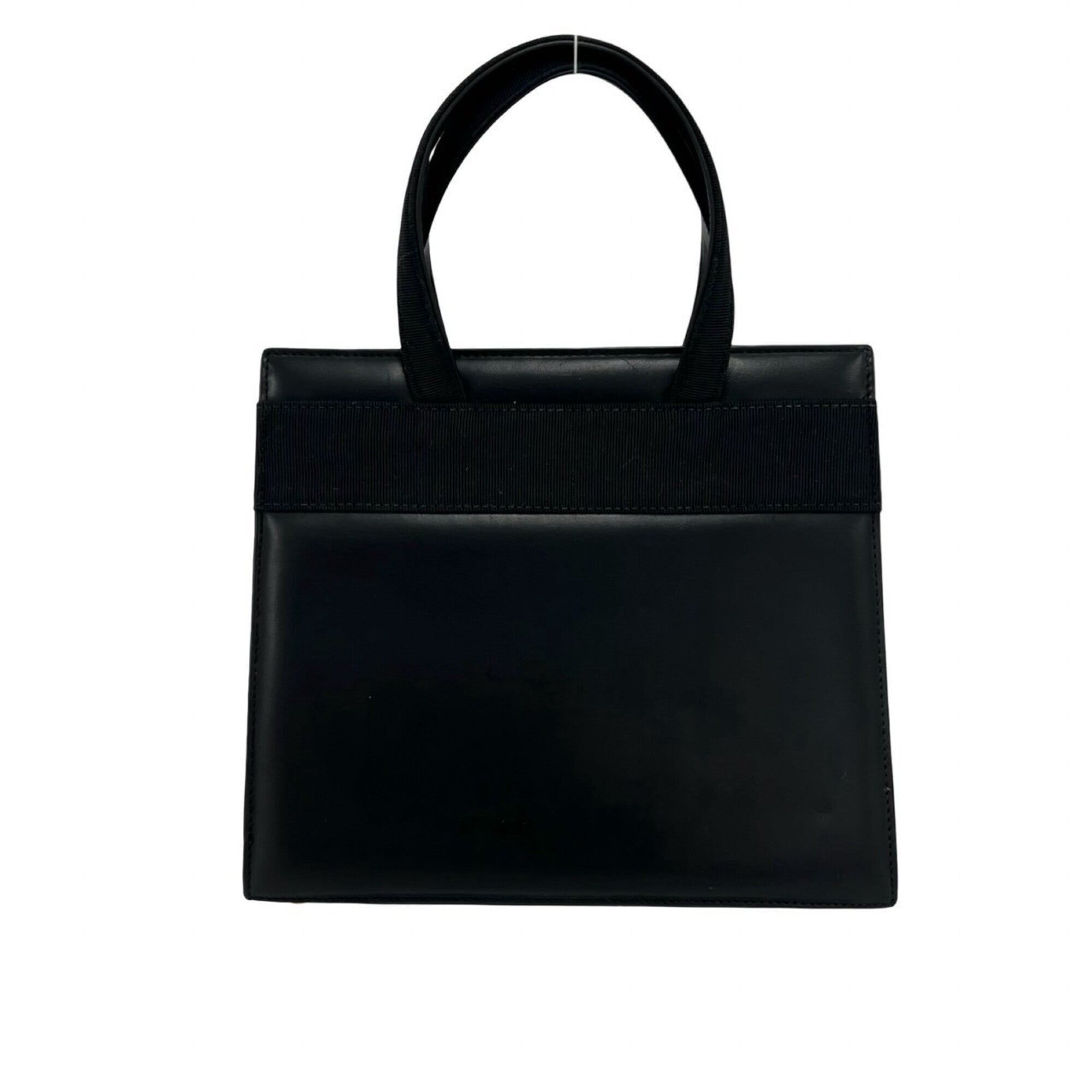 Salvatore Ferragamo Black Leather Handbag Shoulder Bag (Pre-Owned)
