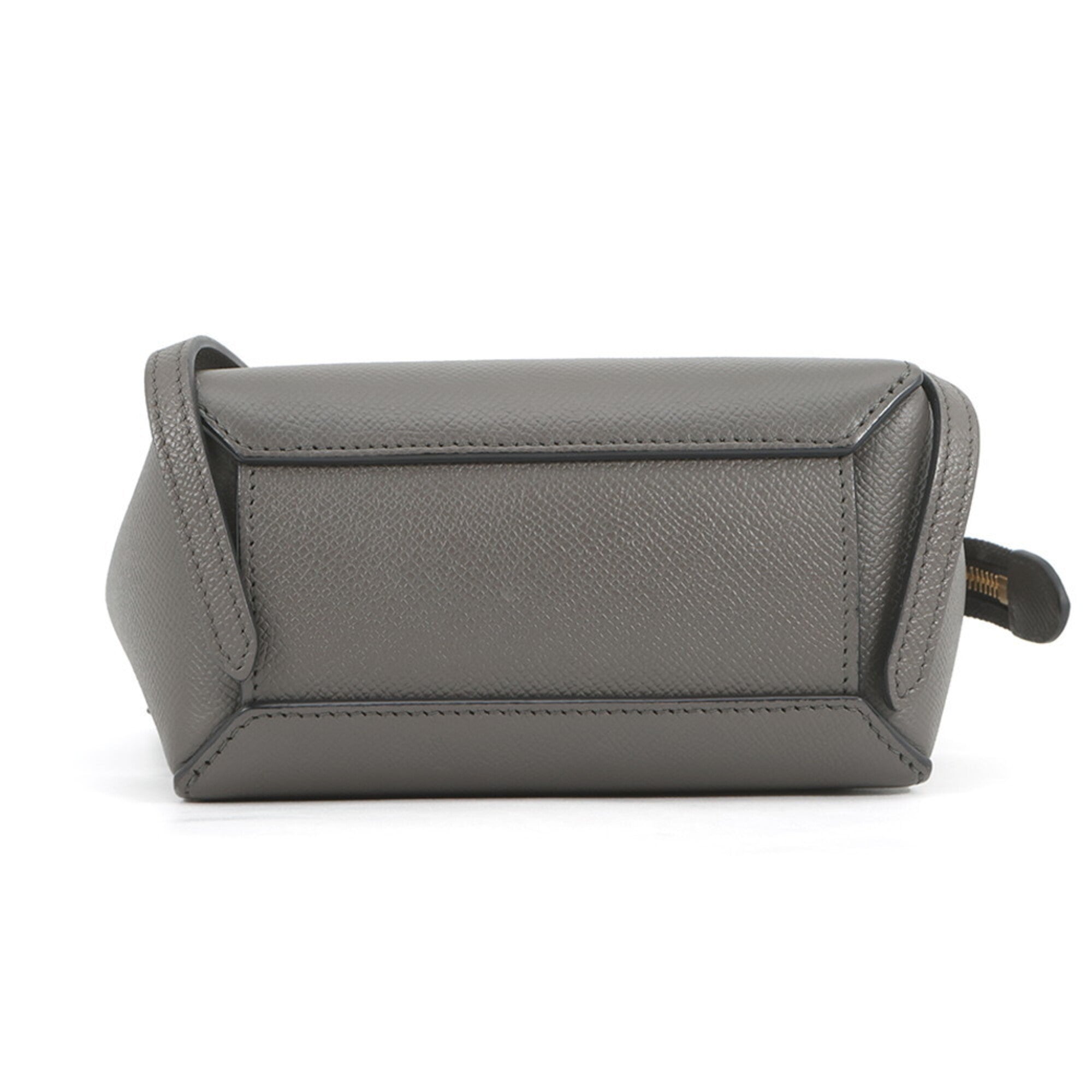 Celine Gray Leather Handbag Shoulder Bag (Pre-Owned)